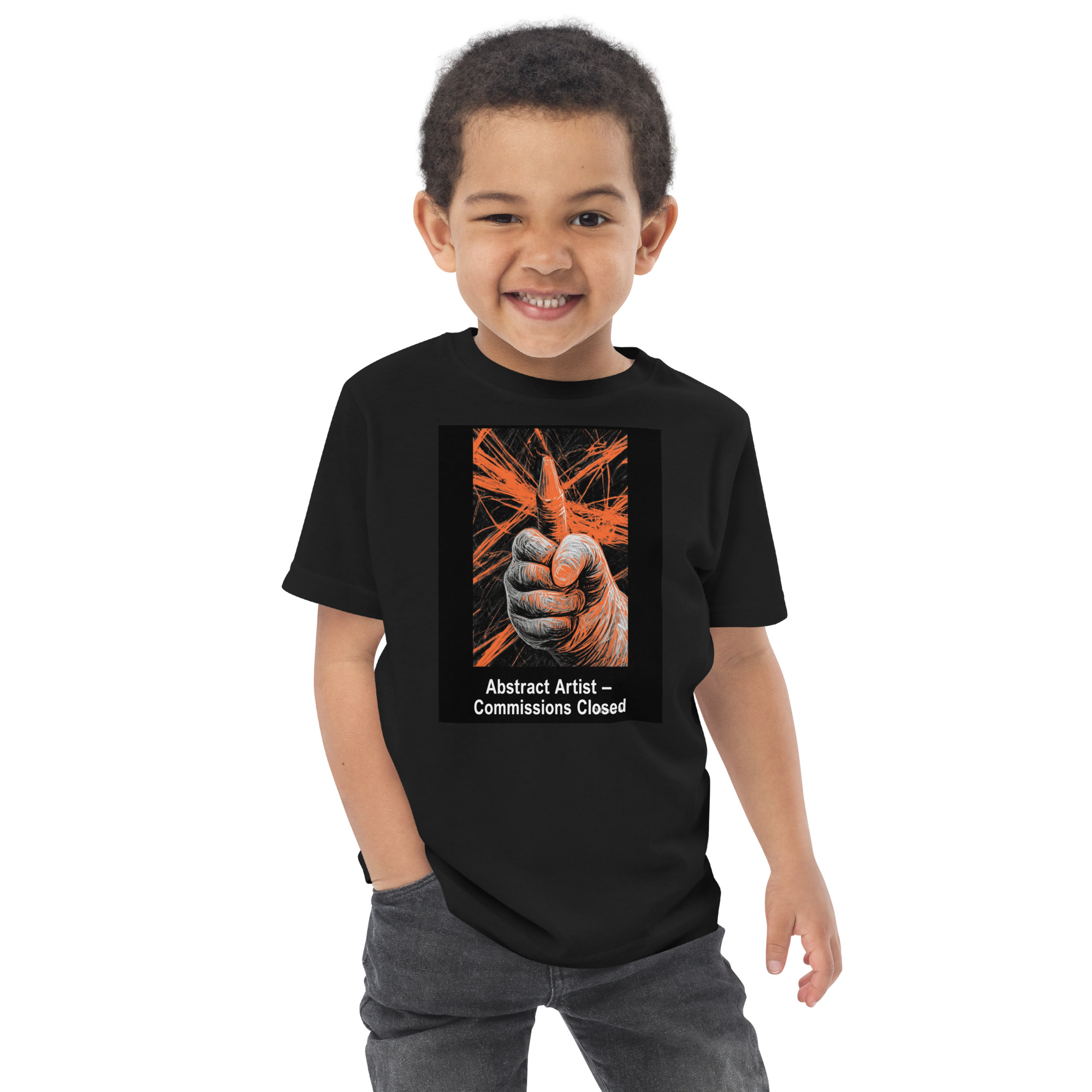 Toddler jersey - Abstract Artist – Commissions Closed t-shirt - Image 2