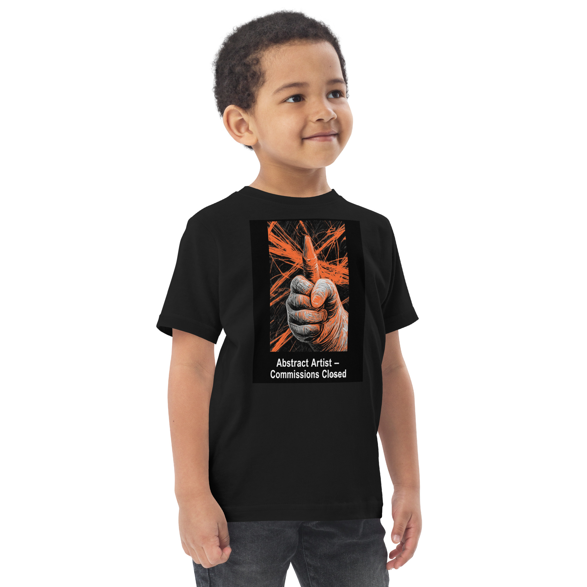 Toddler jersey - Abstract Artist – Commissions Closed t-shirt - Image 3