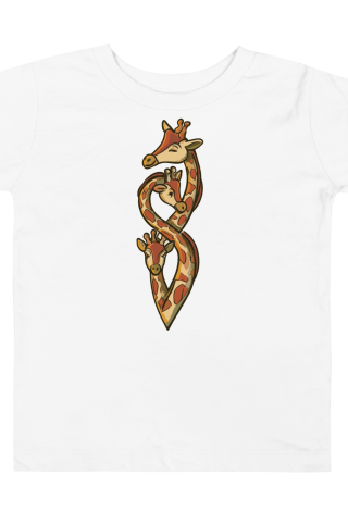 Toddler Short Sleeve - "Giraffe Hug" Tee