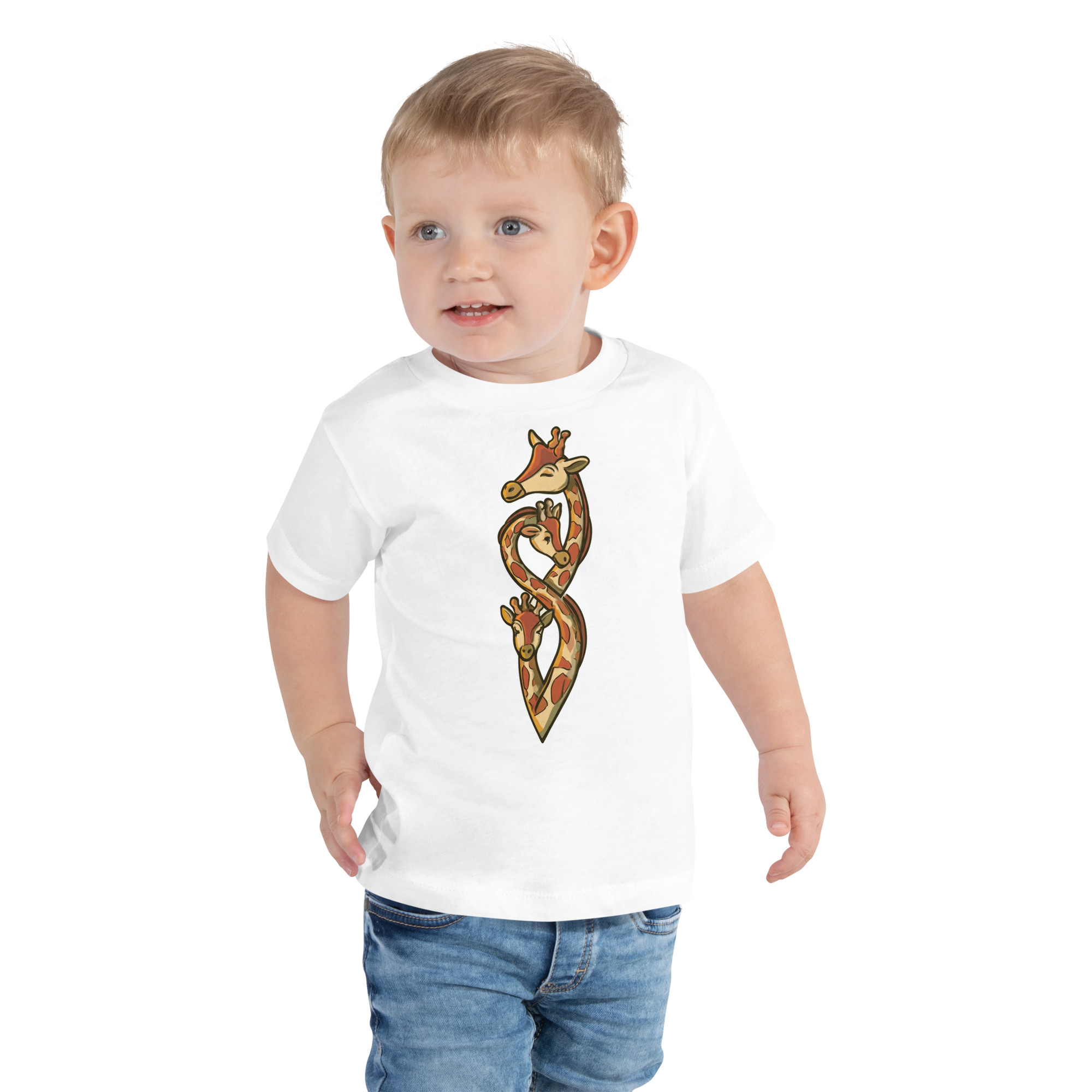 Toddler Short Sleeve - "Giraffe Hug" Tee - Image 2