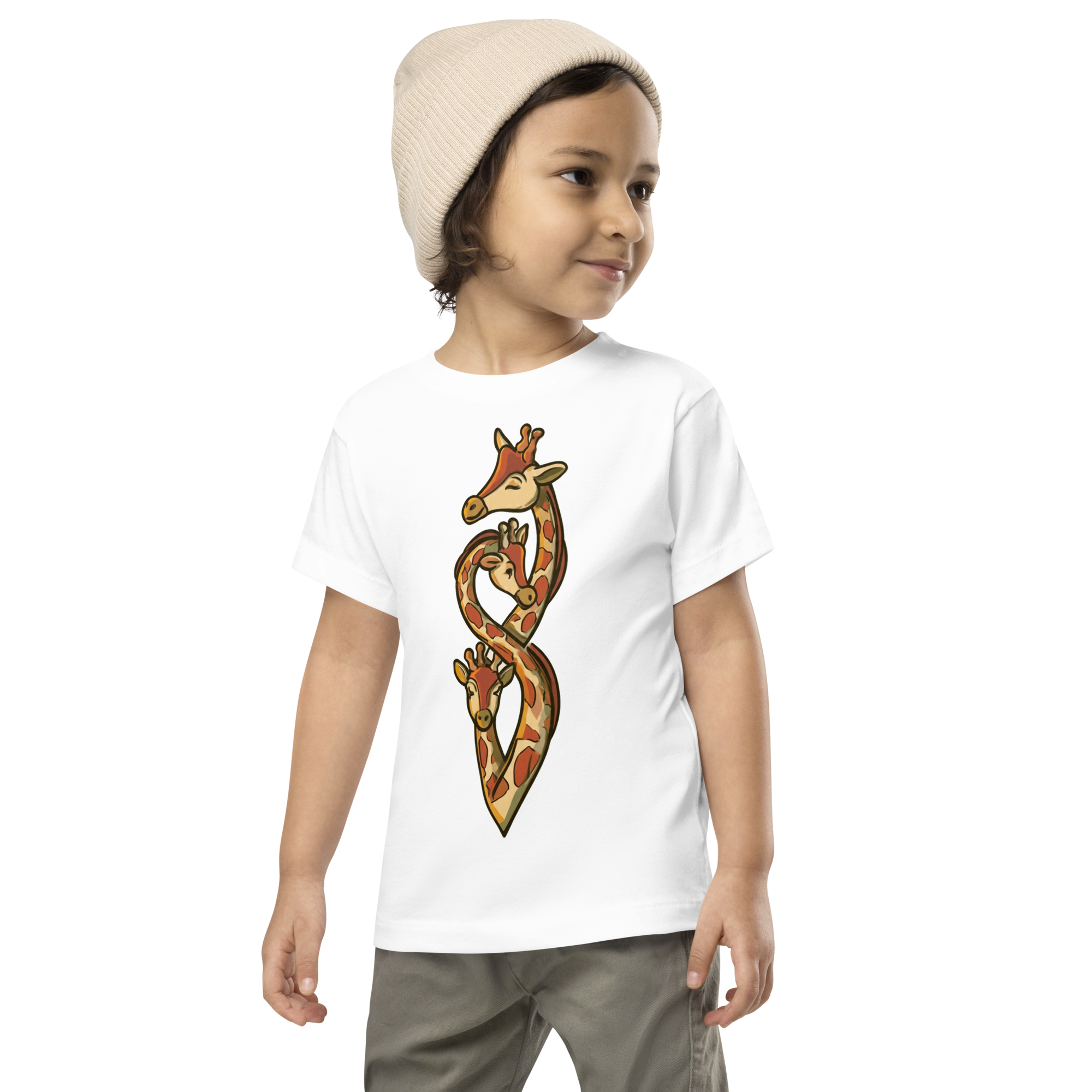 Toddler Short Sleeve - "Giraffe Hug" Tee - Image 3
