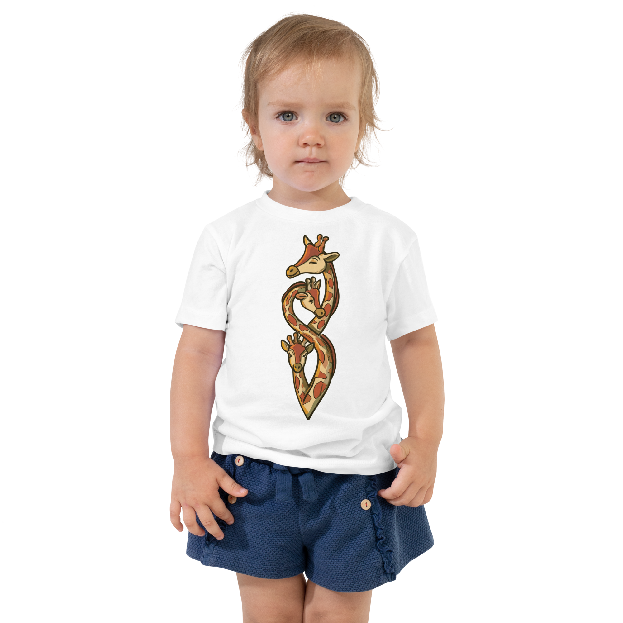 Toddler Short Sleeve - "Giraffe Hug" Tee - Image 4