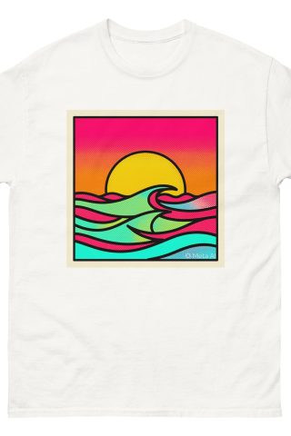 Unisex classic tee - Afterglow Arcade – Retro Sunset