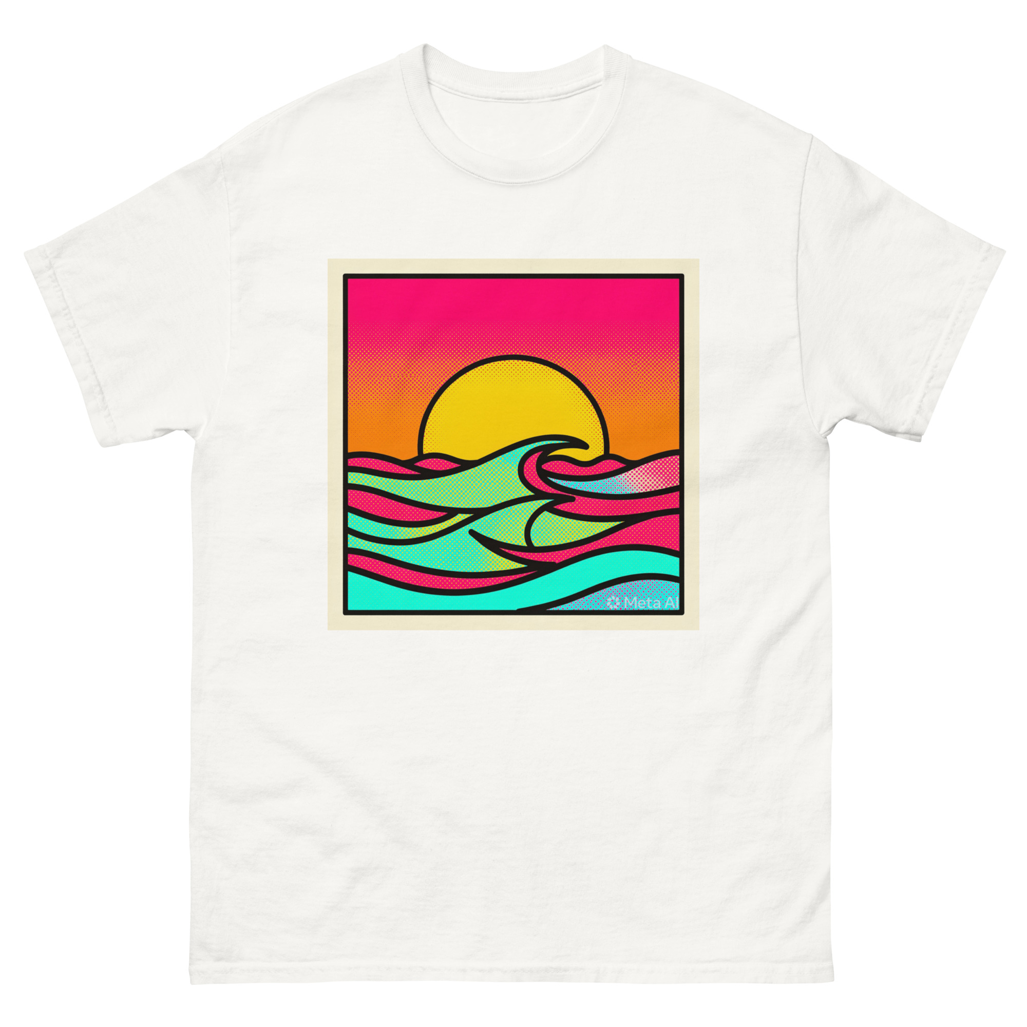Unisex classic tee - Afterglow Arcade – Retro Sunset