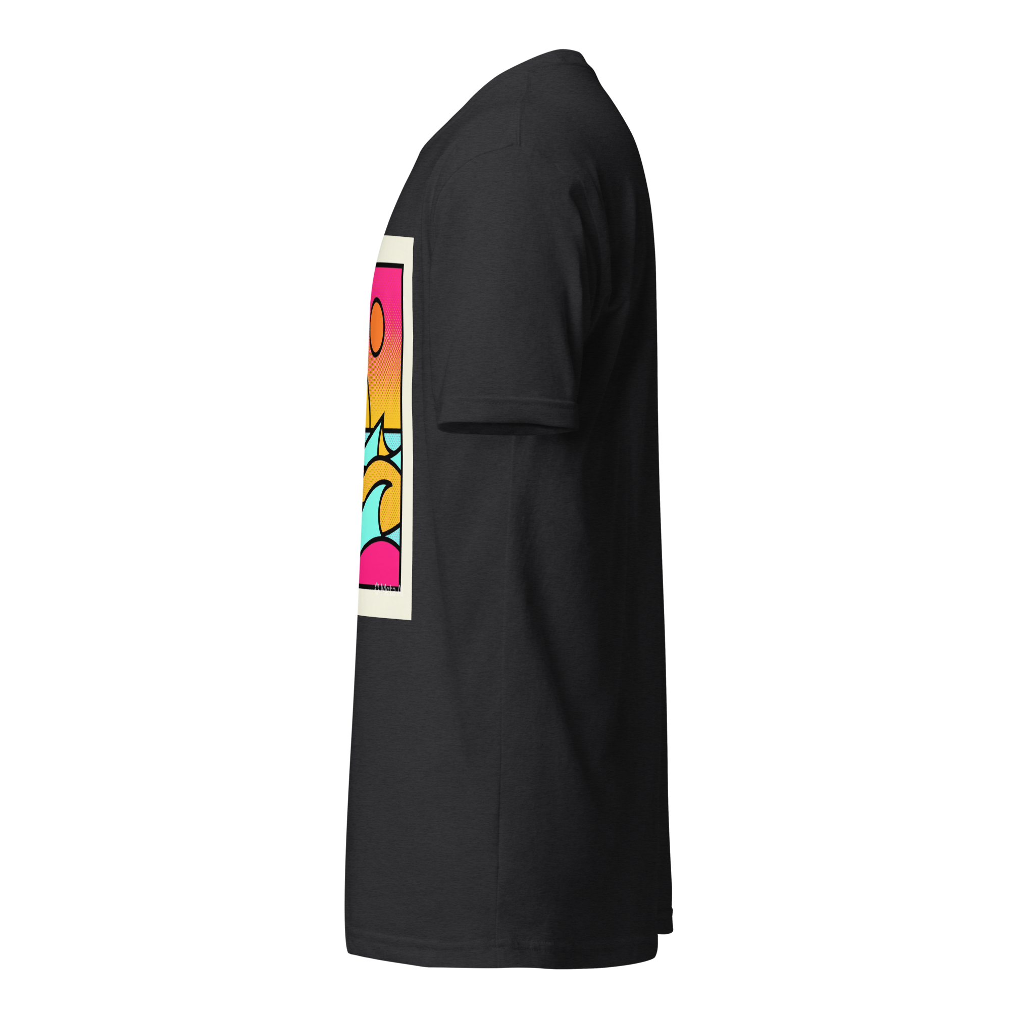 Unisex Fitted T-Shirt - Afterglow Arcade – Retro Sunset - Image 4
