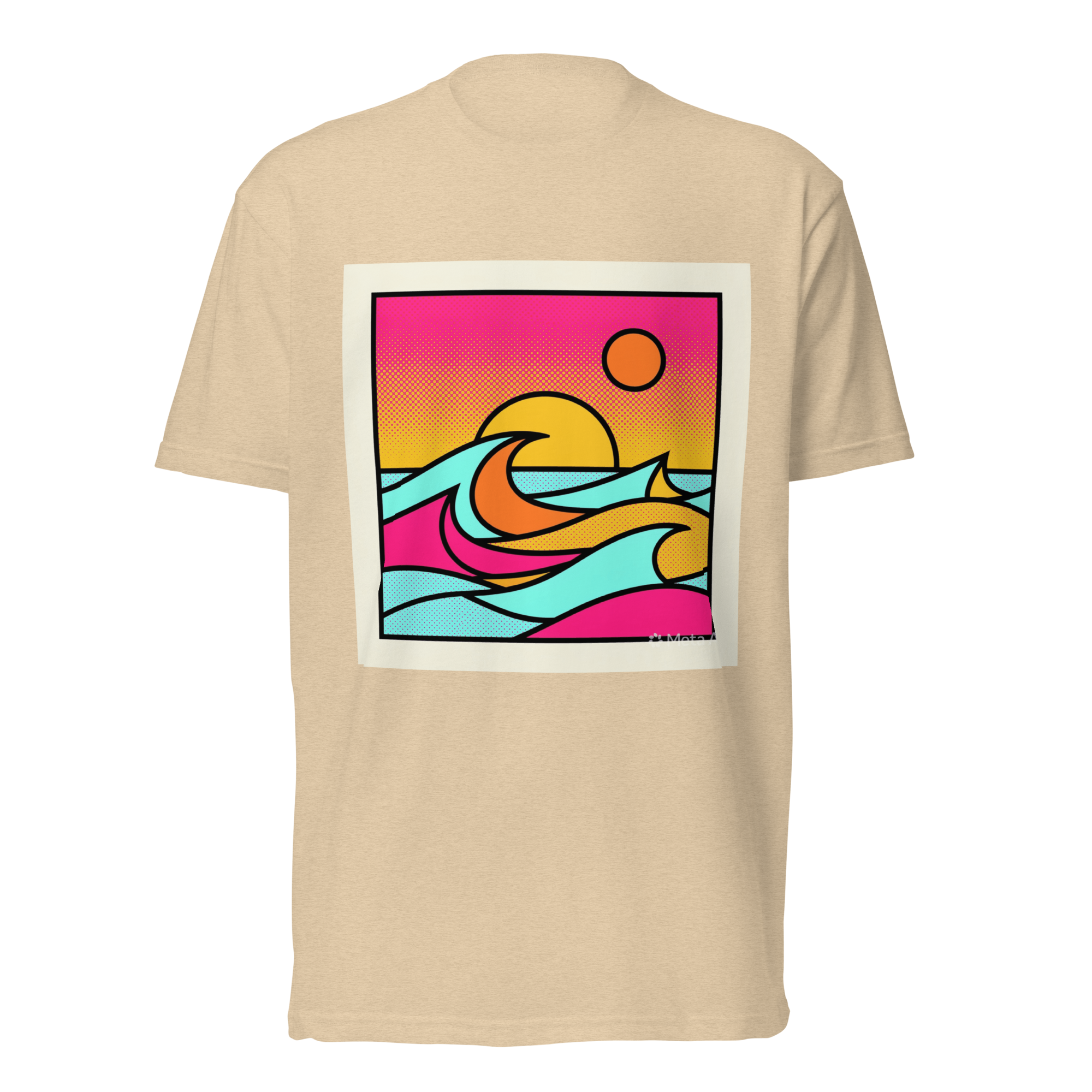 Unisex Fitted T-Shirt - Afterglow Arcade – Retro Sunset - Image 2