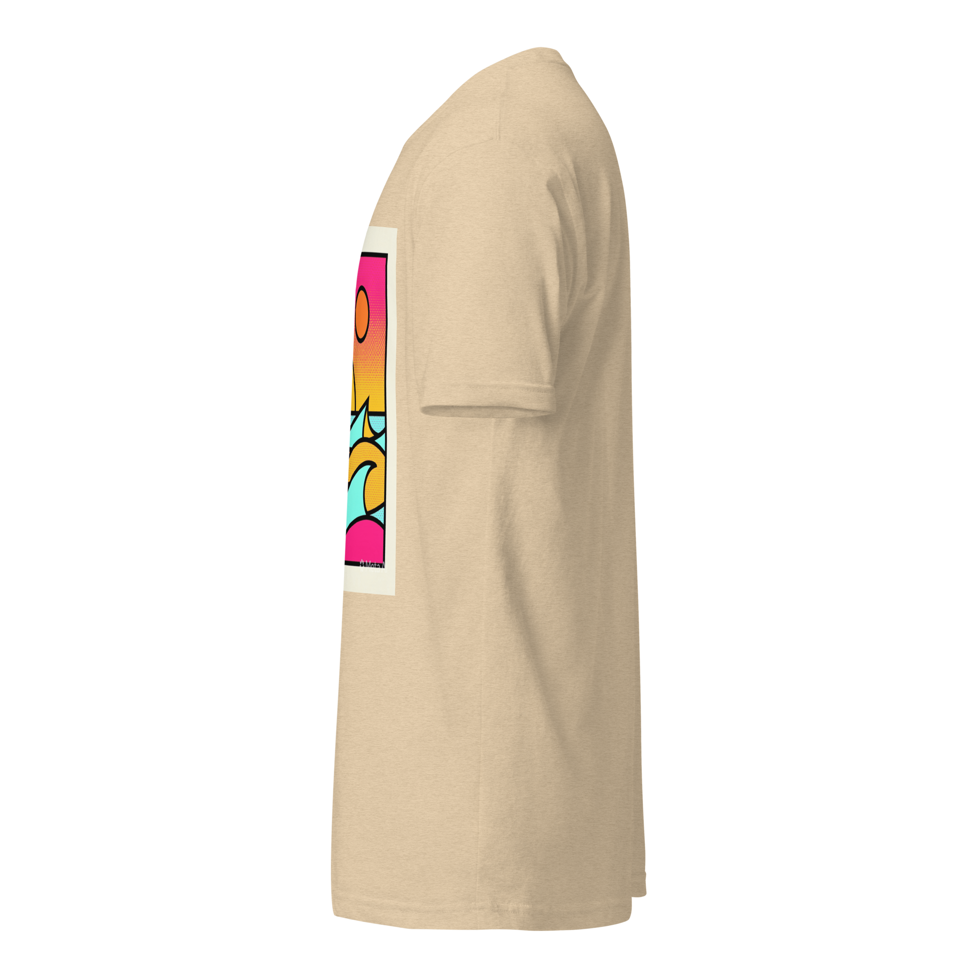 Unisex Fitted T-Shirt - Afterglow Arcade – Retro Sunset - Image 5