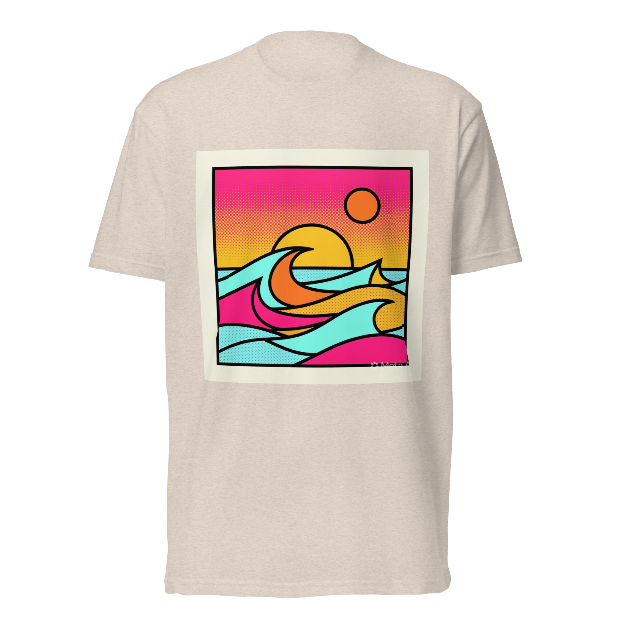 Unisex Fitted T-Shirt - Afterglow Arcade – Retro Sunset - Image 3