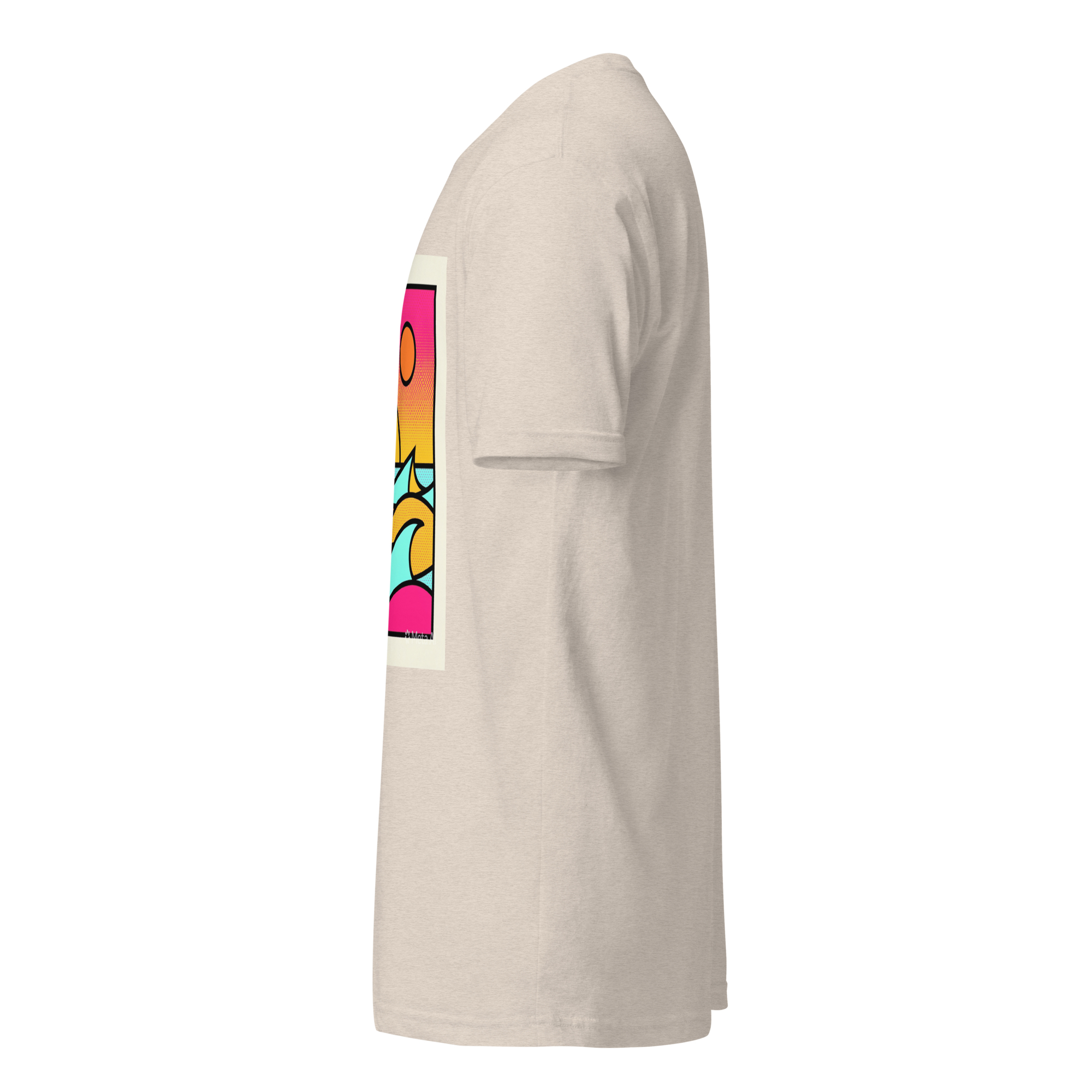 Unisex Fitted T-Shirt - Afterglow Arcade – Retro Sunset - Image 6