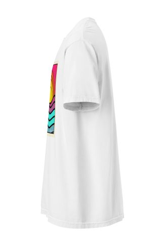 Unisex - Afterglow Arcade – Neon Sunset Retro Tee (Heavyweight Garment-Dyed)