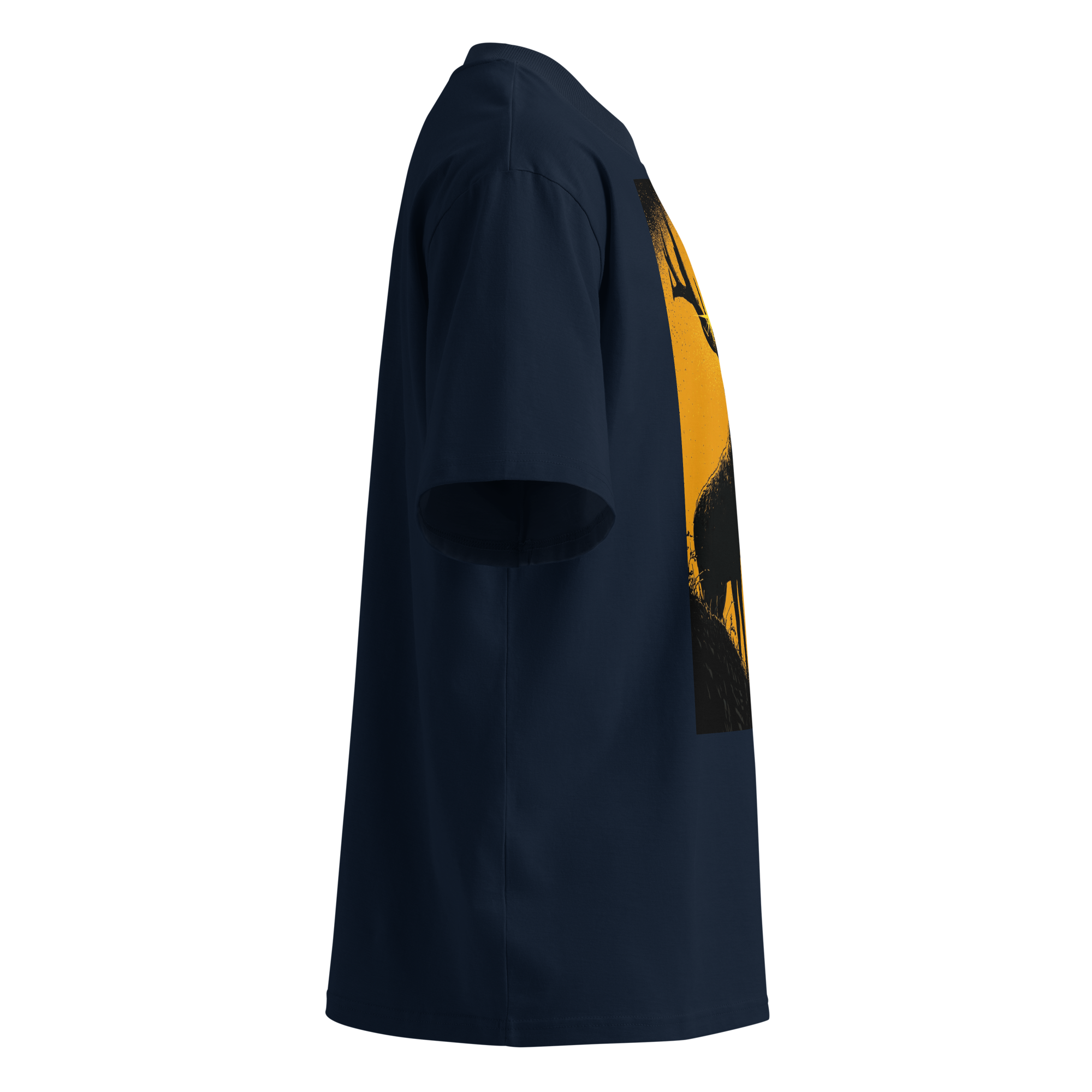 Unisex organic oversized high neck - "Crown of Gold" t-shirt - Image 2