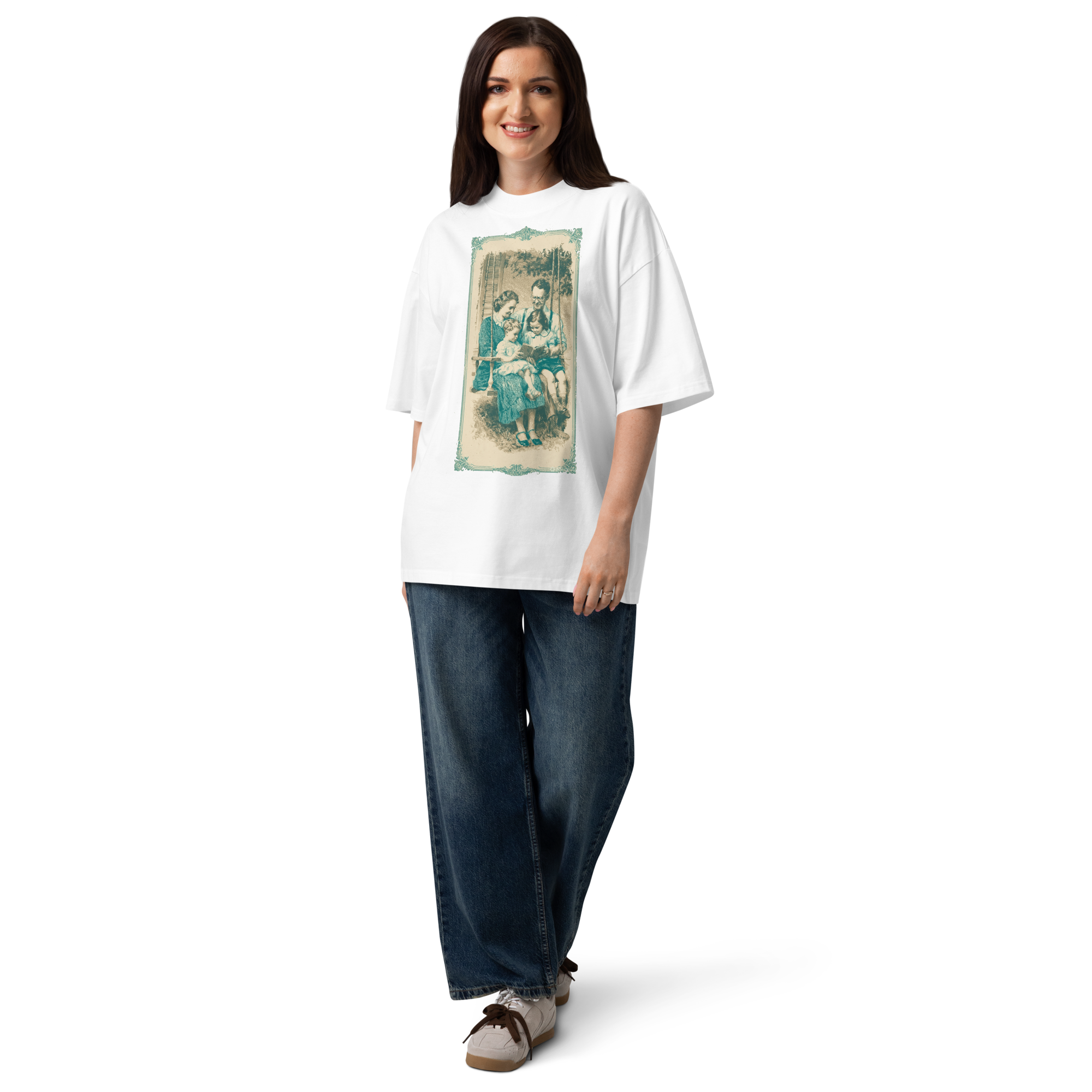 Unisex organic oversized high neck - "The Front Porch Legacy" t-shirt - Image 6
