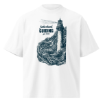 Unisex organic oversized high neck - "fatherhood guiding you home" t-shirt