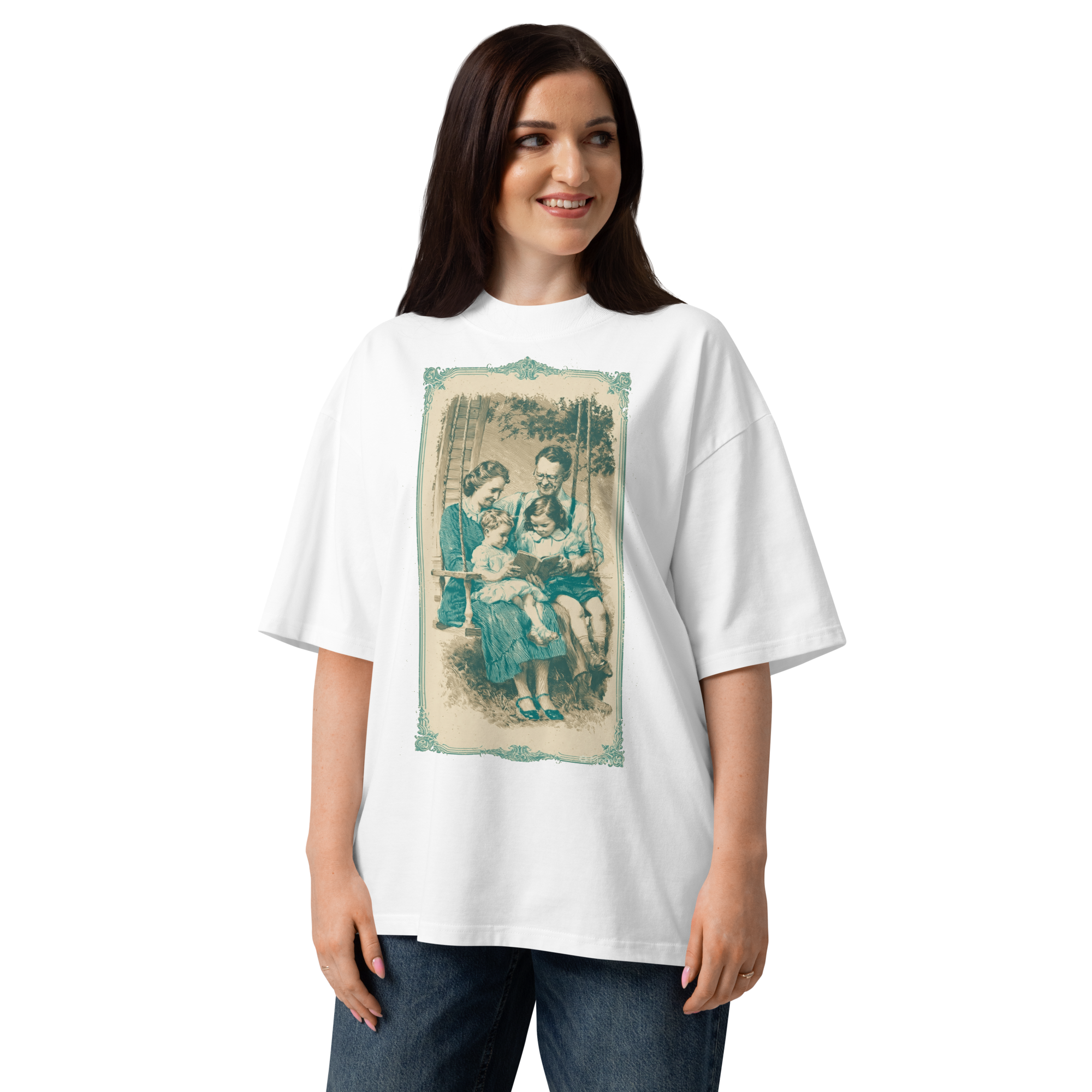 Unisex organic oversized high neck - "The Front Porch Legacy" t-shirt - Image 5