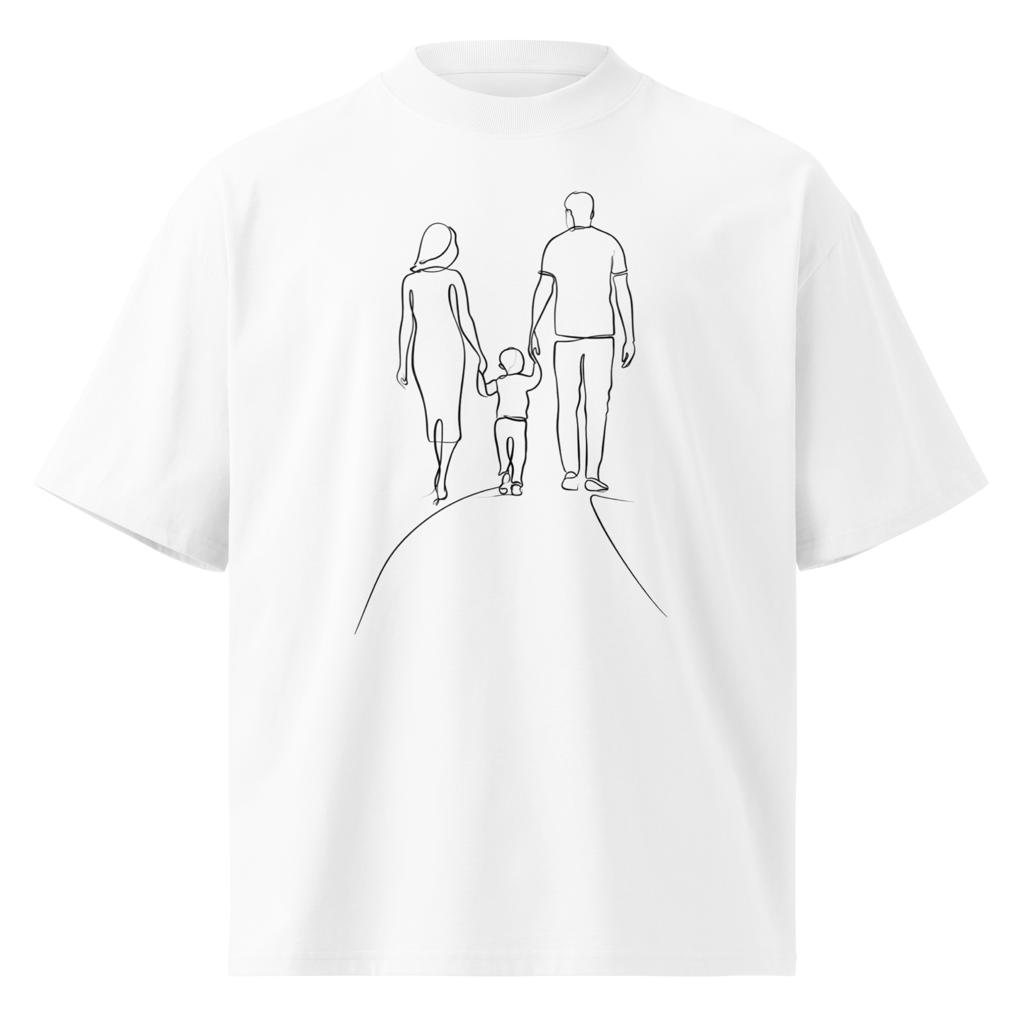 Unisex organic oversized high neck - "The Unbroken Thread" t-shirt