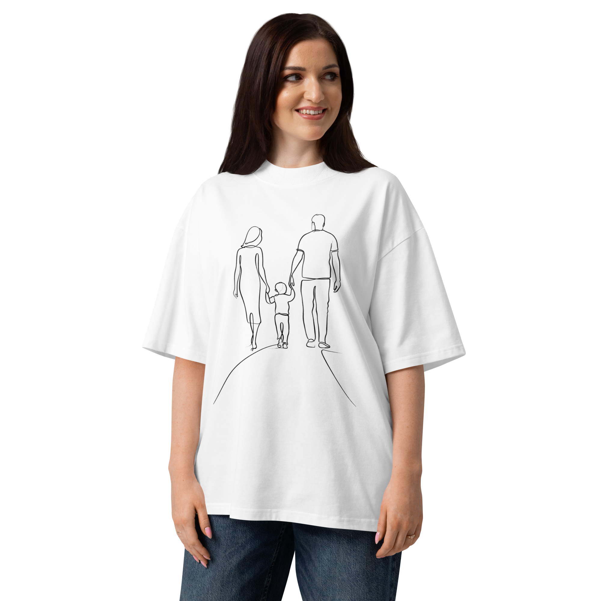 Unisex organic oversized high neck - "The Unbroken Thread" t-shirt - Image 4