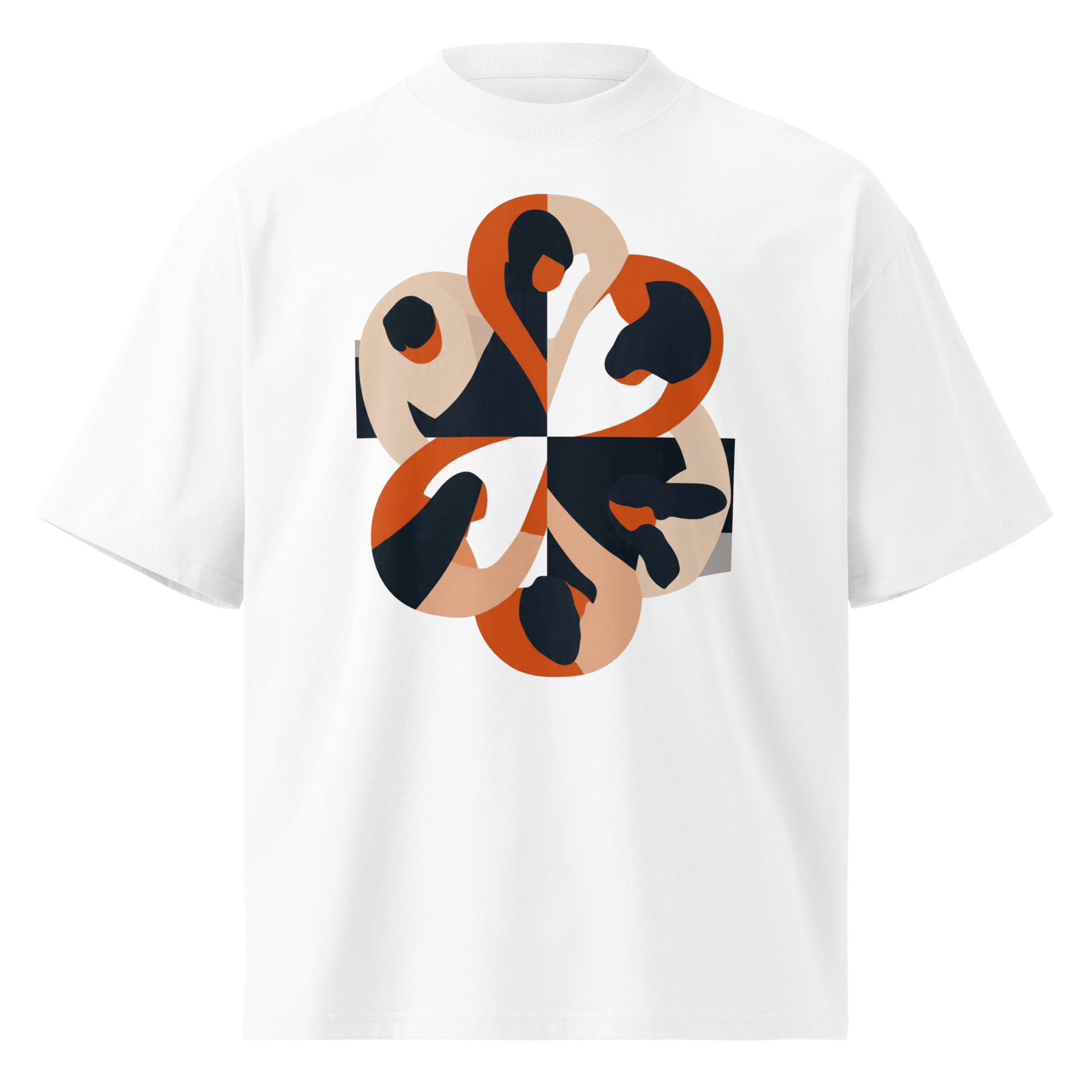 Unisex organic oversized high neck - "The Unity Circle" t-shirt