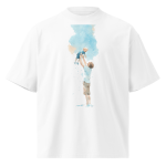 Unisex organic oversized high neck - "Skyward Love – Dreamy Watercolor Family Matching" t-shirt