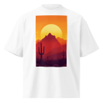Unisex organic oversized high neck - "Desert Solstice" t-shirt