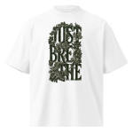 Unisex organic oversized high neck - "Breath & Vine" t-shirt