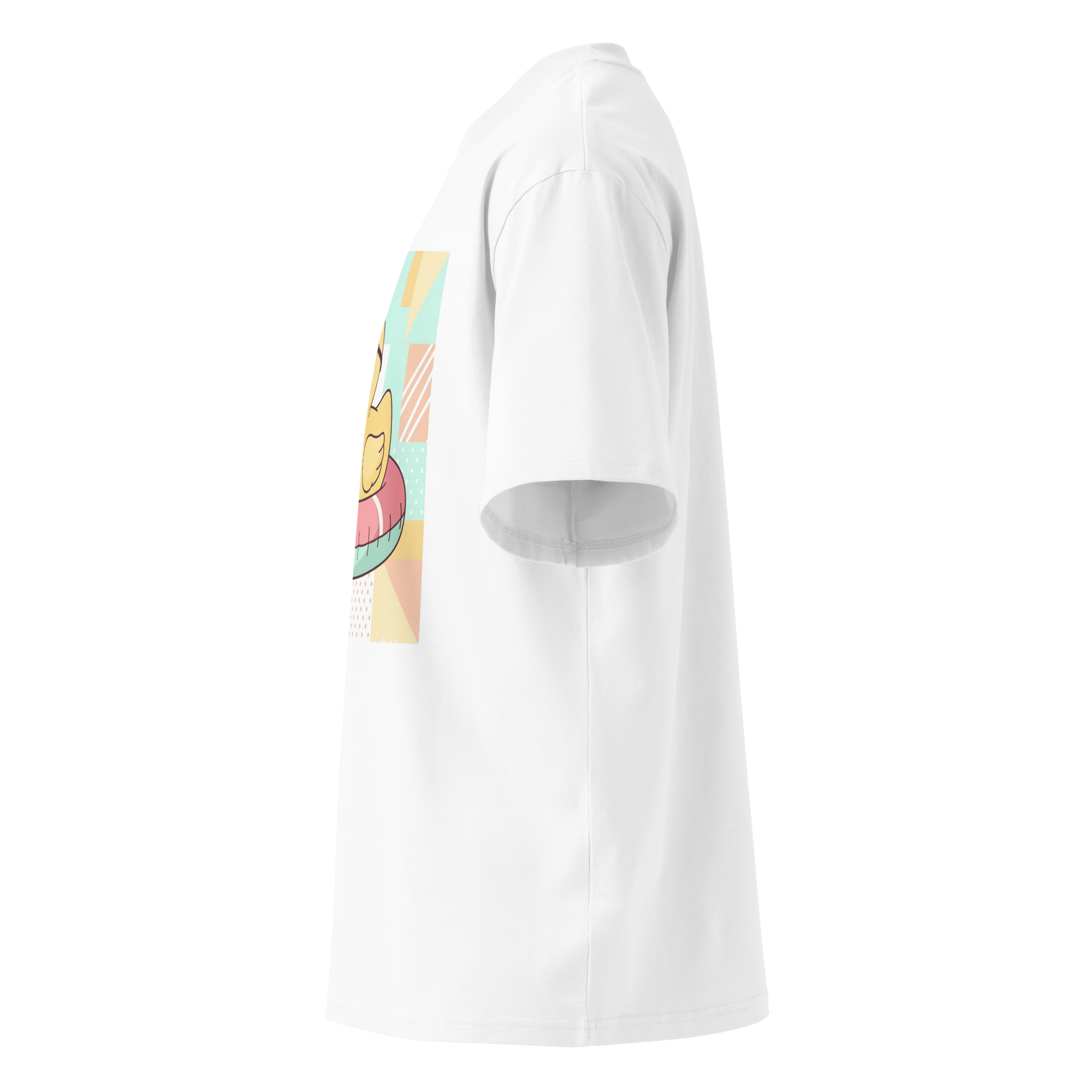 Unisex organic oversized high neck - “Rubber Daze” – Sunglasses Duck Pool Float Shirt - Image 2