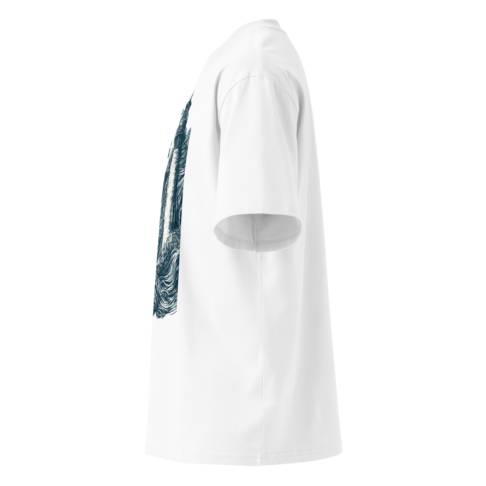 Unisex organic oversized high neck - "fatherhood guiding you home" t-shirt - Image 2