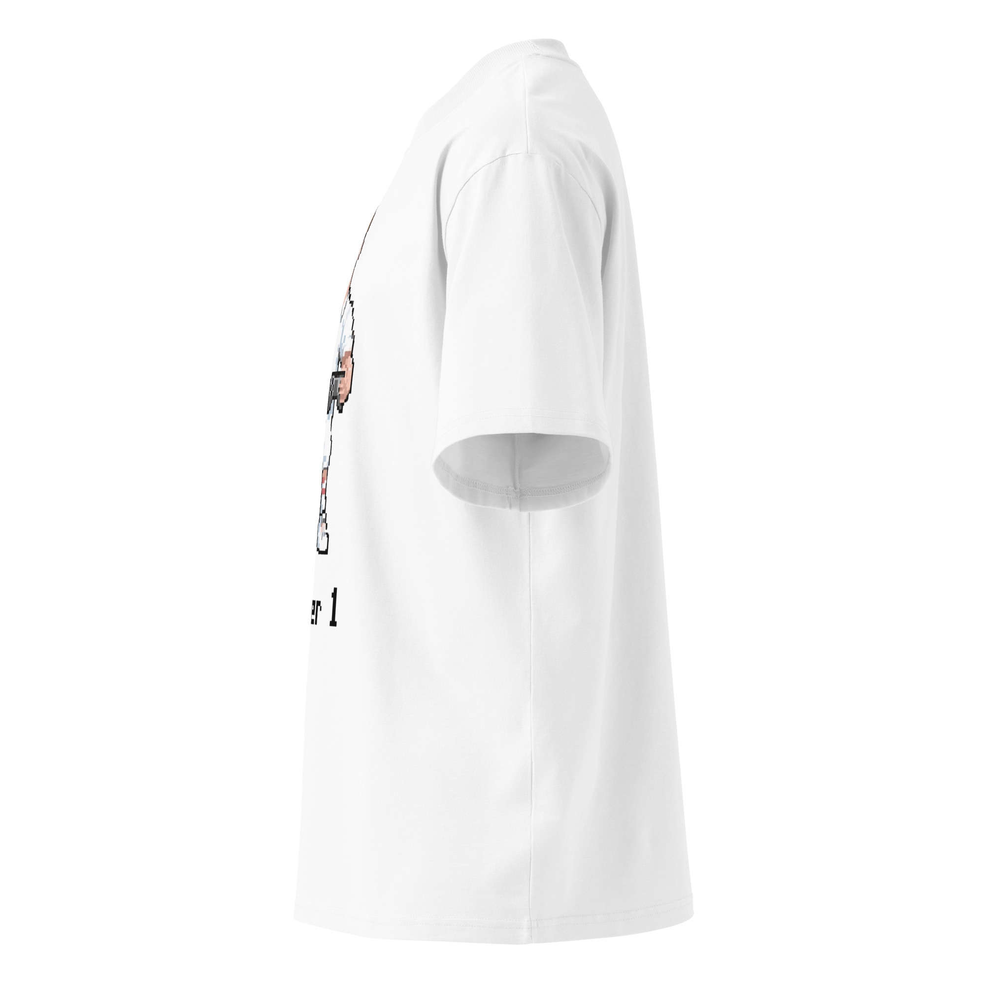 Unisex organic oversized high neck - "player 1" t-shirt - Image 2
