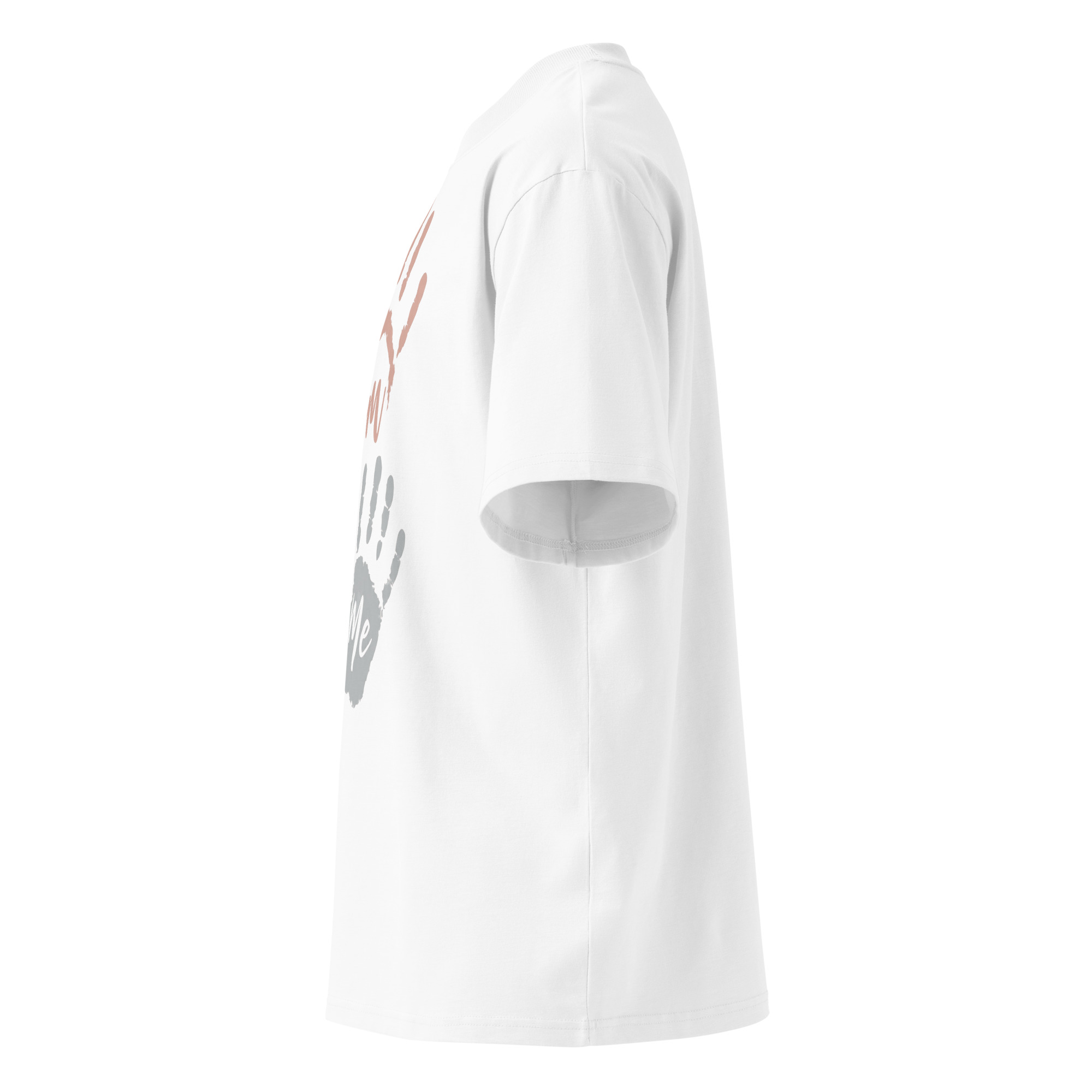 Unisex organic oversized high neck - "Little Hands, Big Heart" t-shirt - Image 2