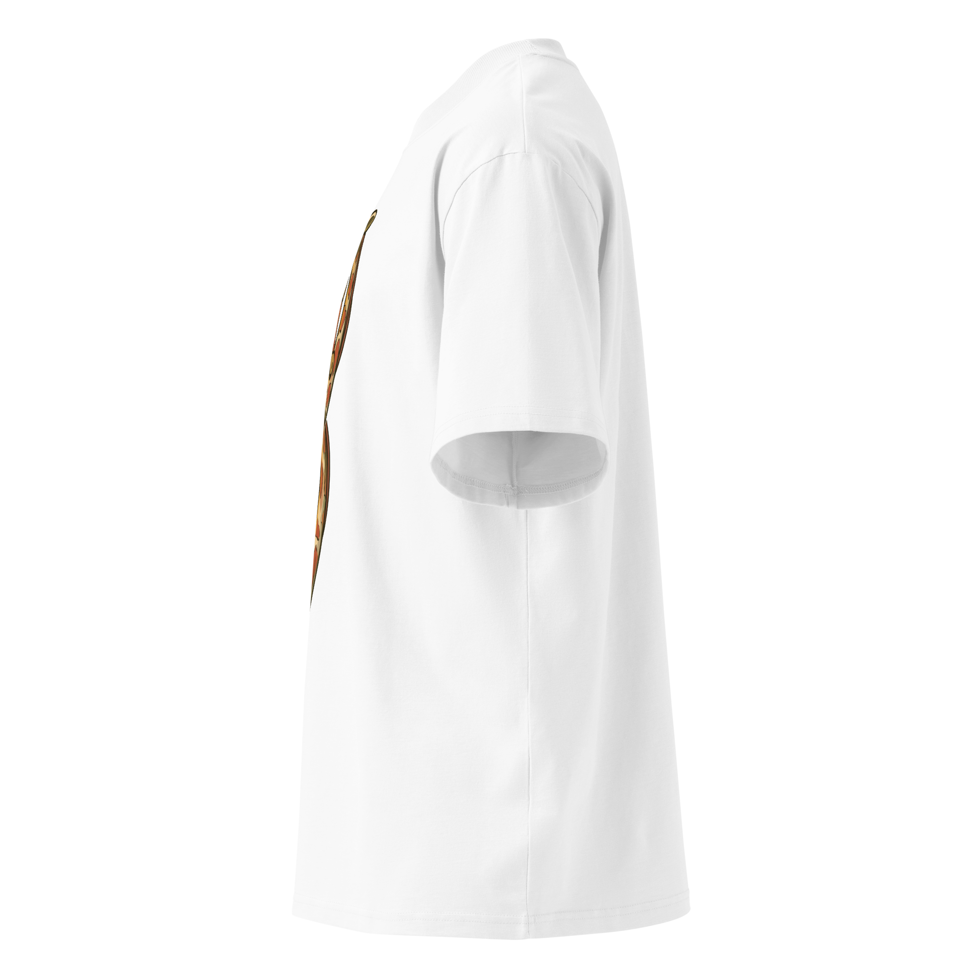 Unisex organic oversized high neck - "Giraffe Hug" t-shirt - Image 2