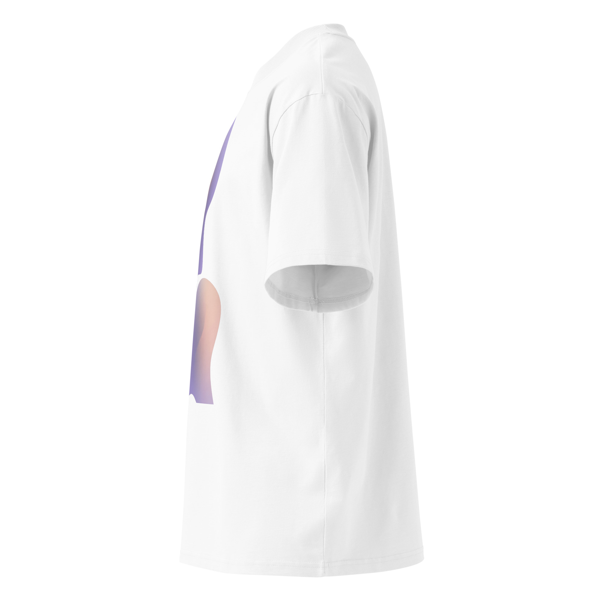 Unisex organic oversized high neck - "Cheek to Cheek" t-shirt - Image 2