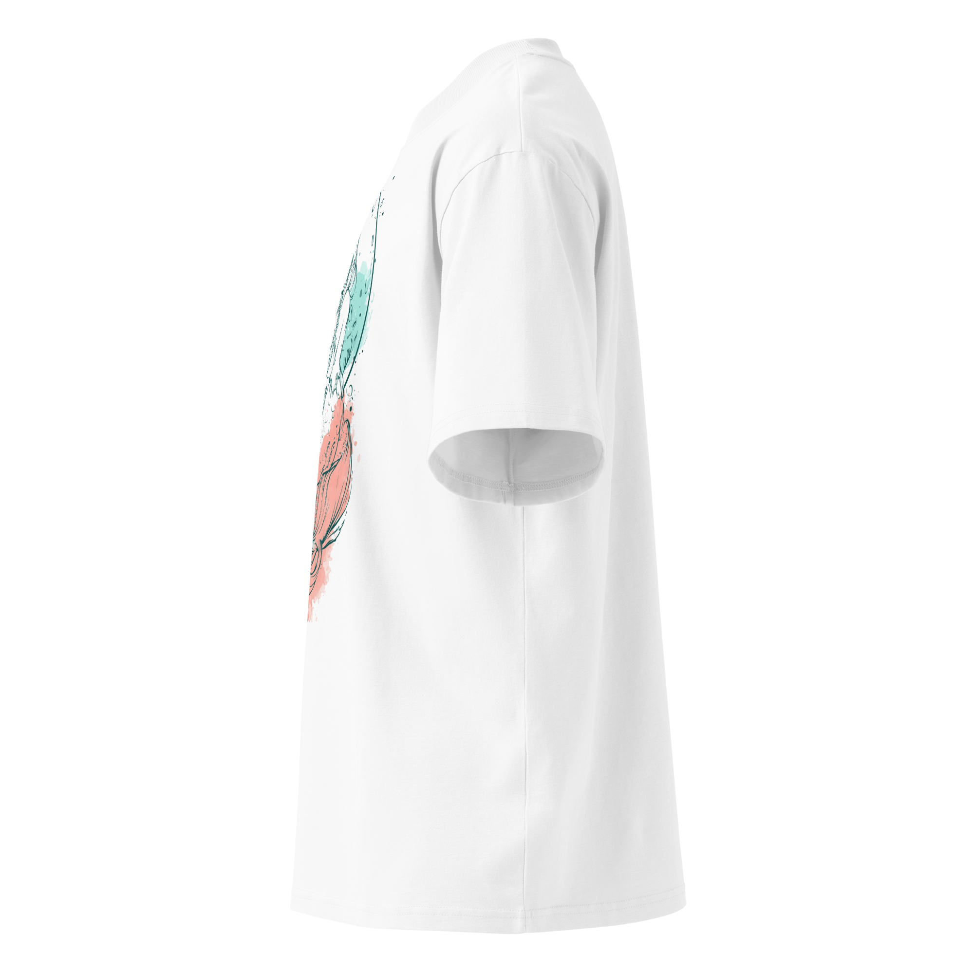 Unisex organic oversized high neck - "Mermaid Moments" t-shirt - Image 2