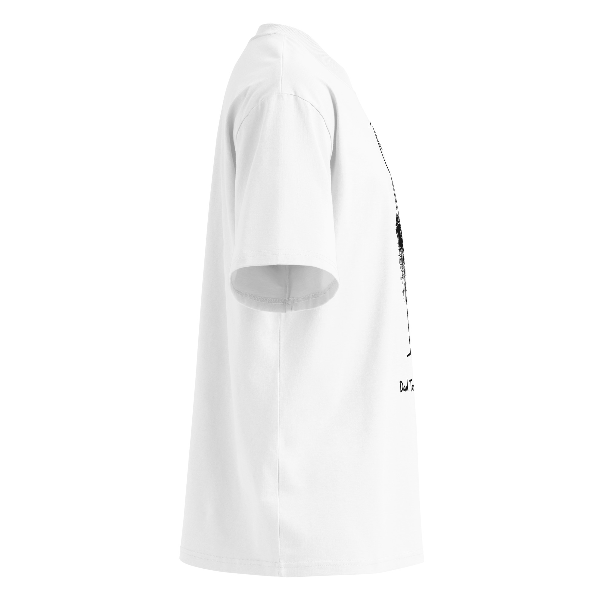 Unisex organic oversized high neck - "dad tax collector" t-shirt - Image 3