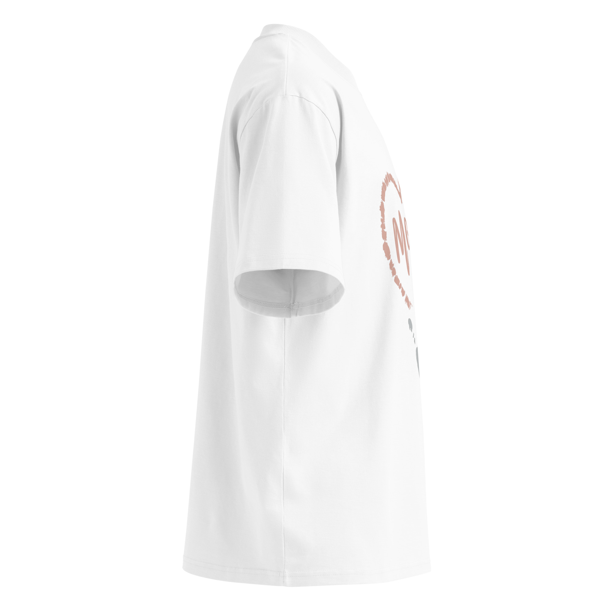 Unisex organic oversized high neck - "Little Hands, Big Heart" t-shirt - Image 3