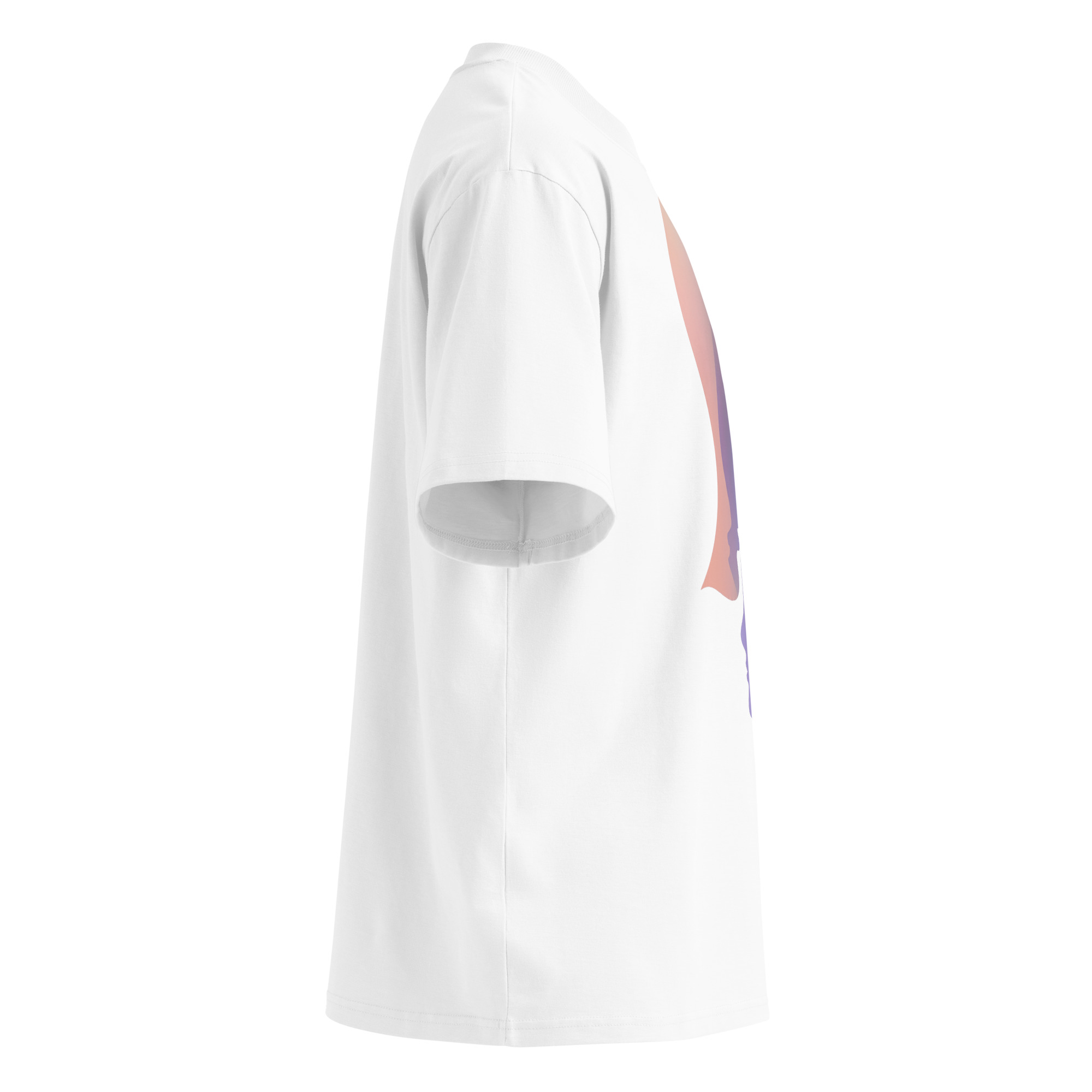 Unisex organic oversized high neck - "Cheek to Cheek" t-shirt - Image 3