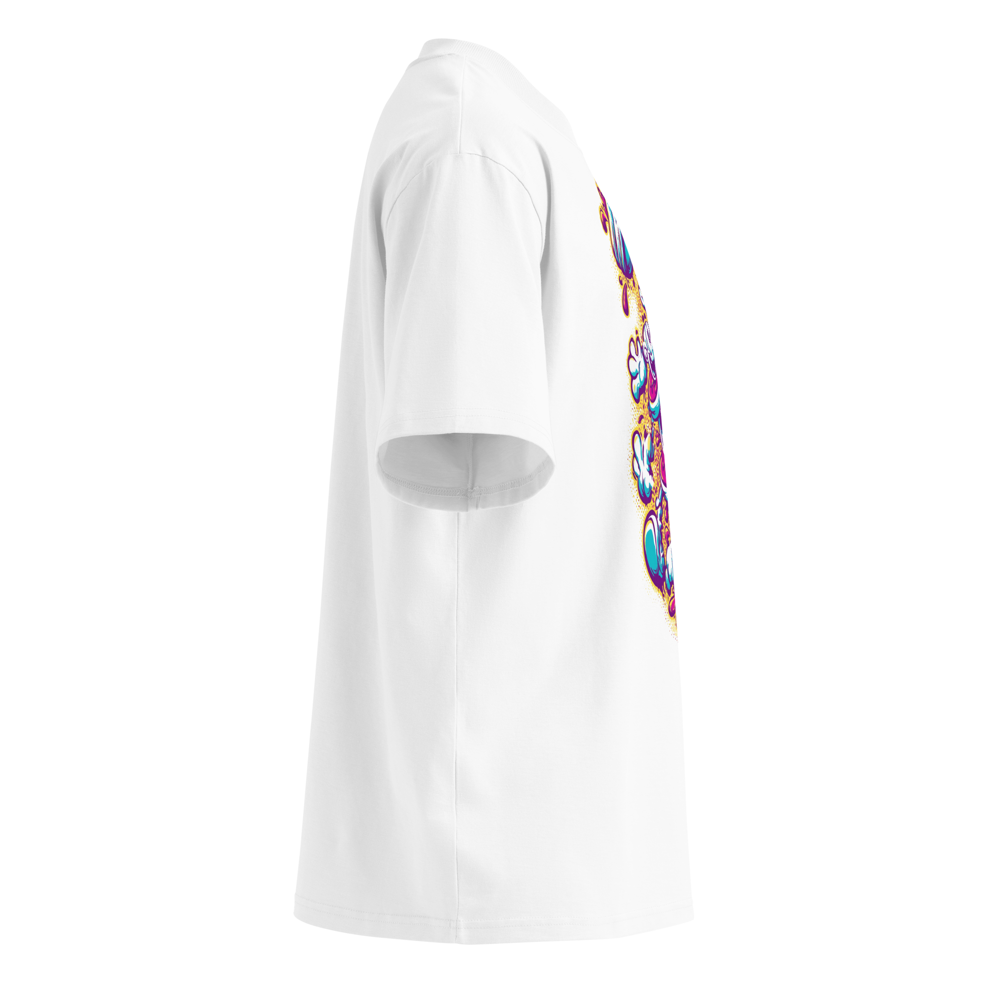 Unisex organic oversized high neck - "Pancake Pandemonium" t-shirt - Image 3