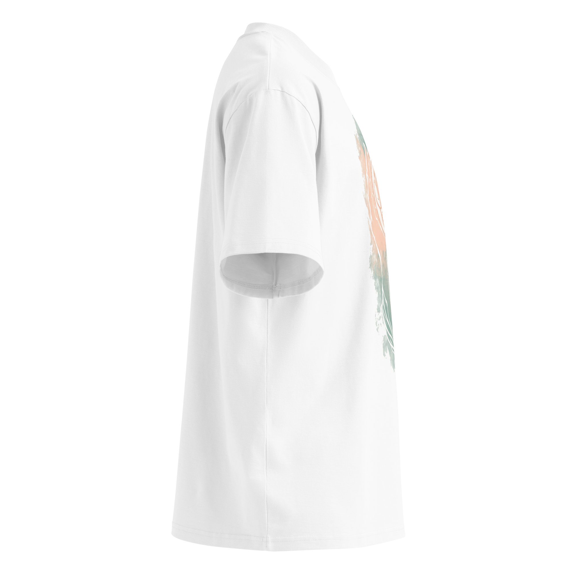 Unisex organic oversized high neck - "Cradled Crescent New Parent Guardian" t-shirt - Image 2