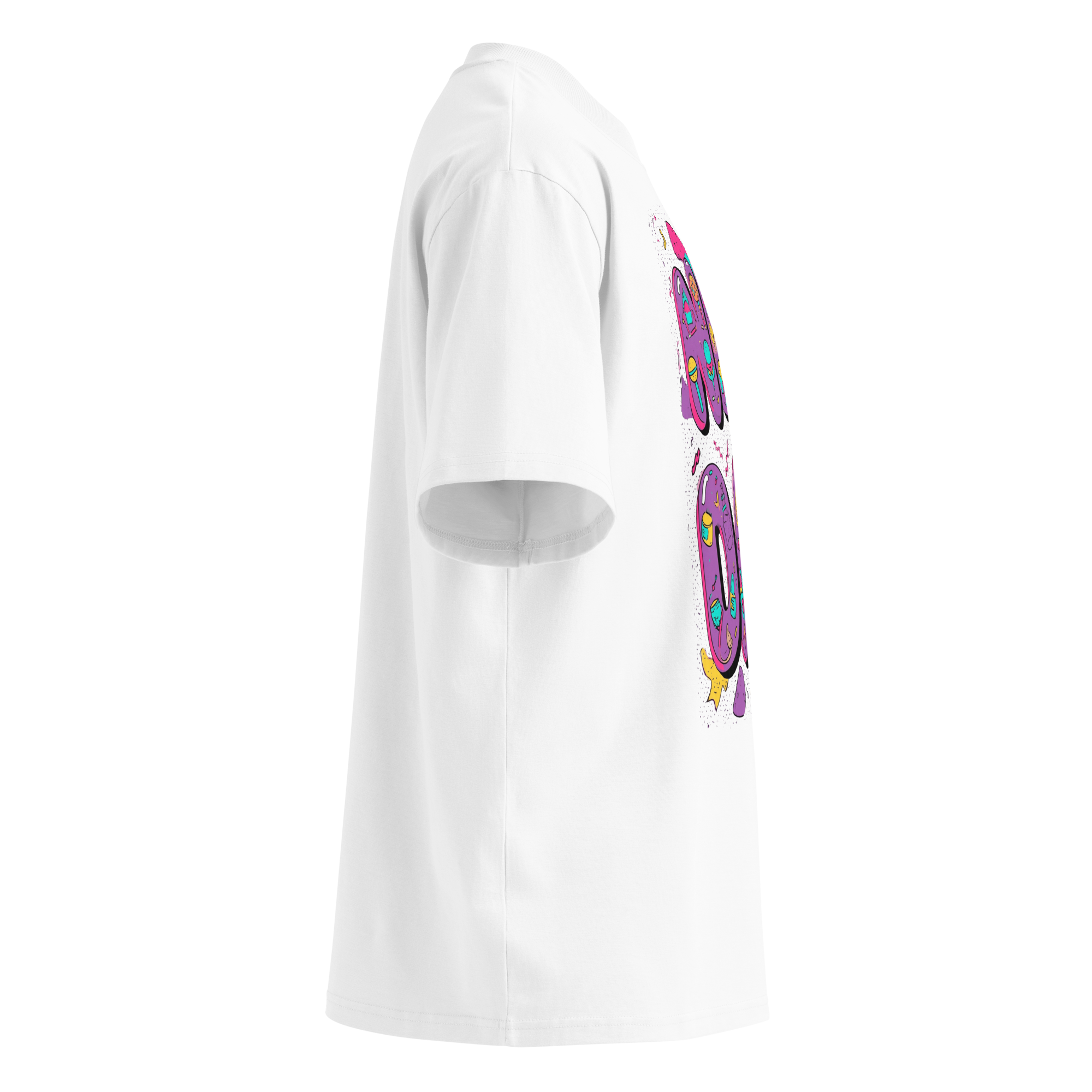 Unisex organic oversized high neck - "Retro Block Party New Dad" t-shirt - Image 2