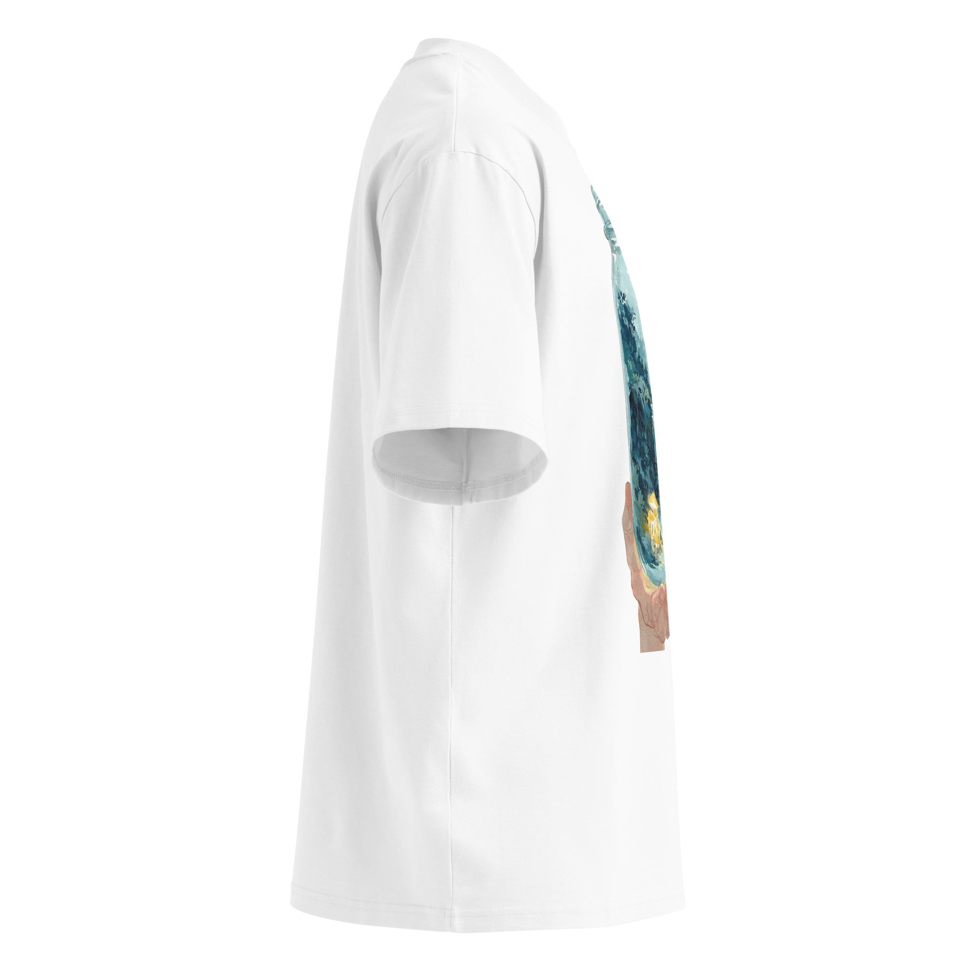 Unisex organic oversized high neck - "The Terrarium Mind" t-shirt - Image 2