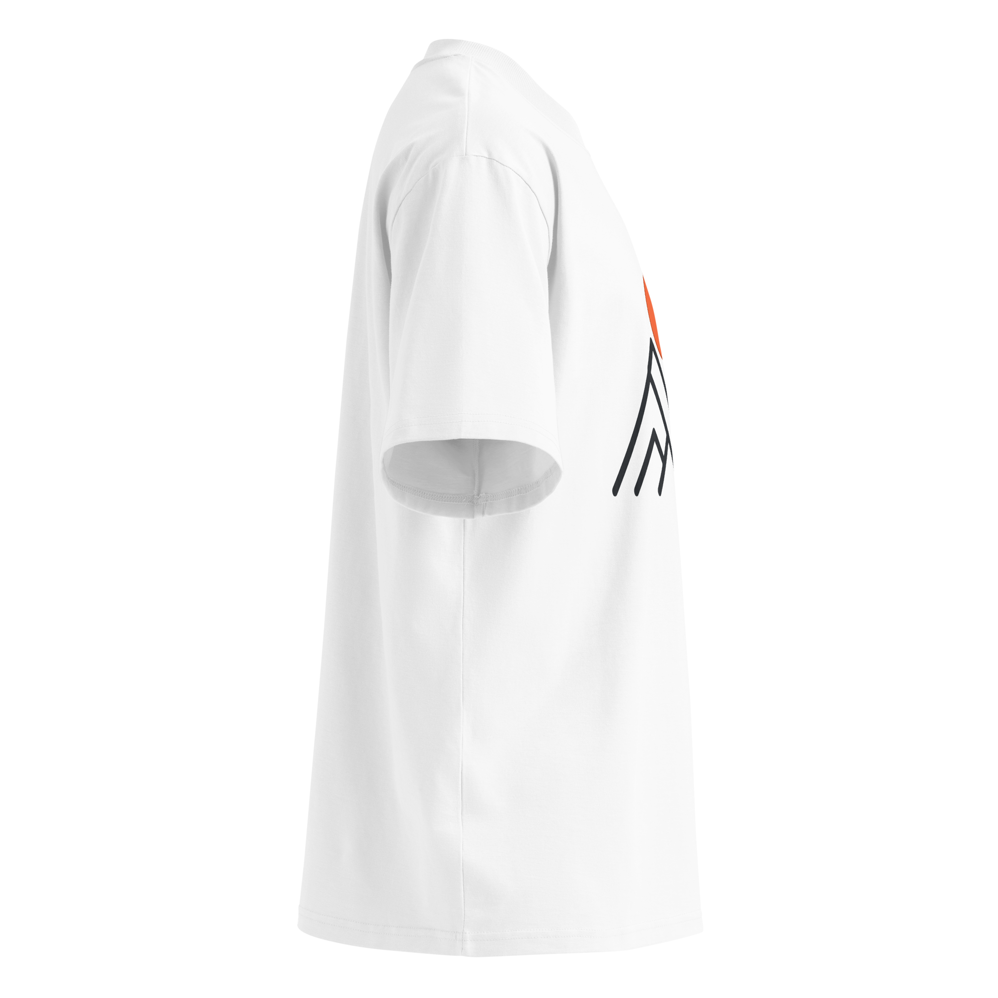 Unisex organic oversized high neck - "The Alpine Axis Tee" t-shirt - Image 2