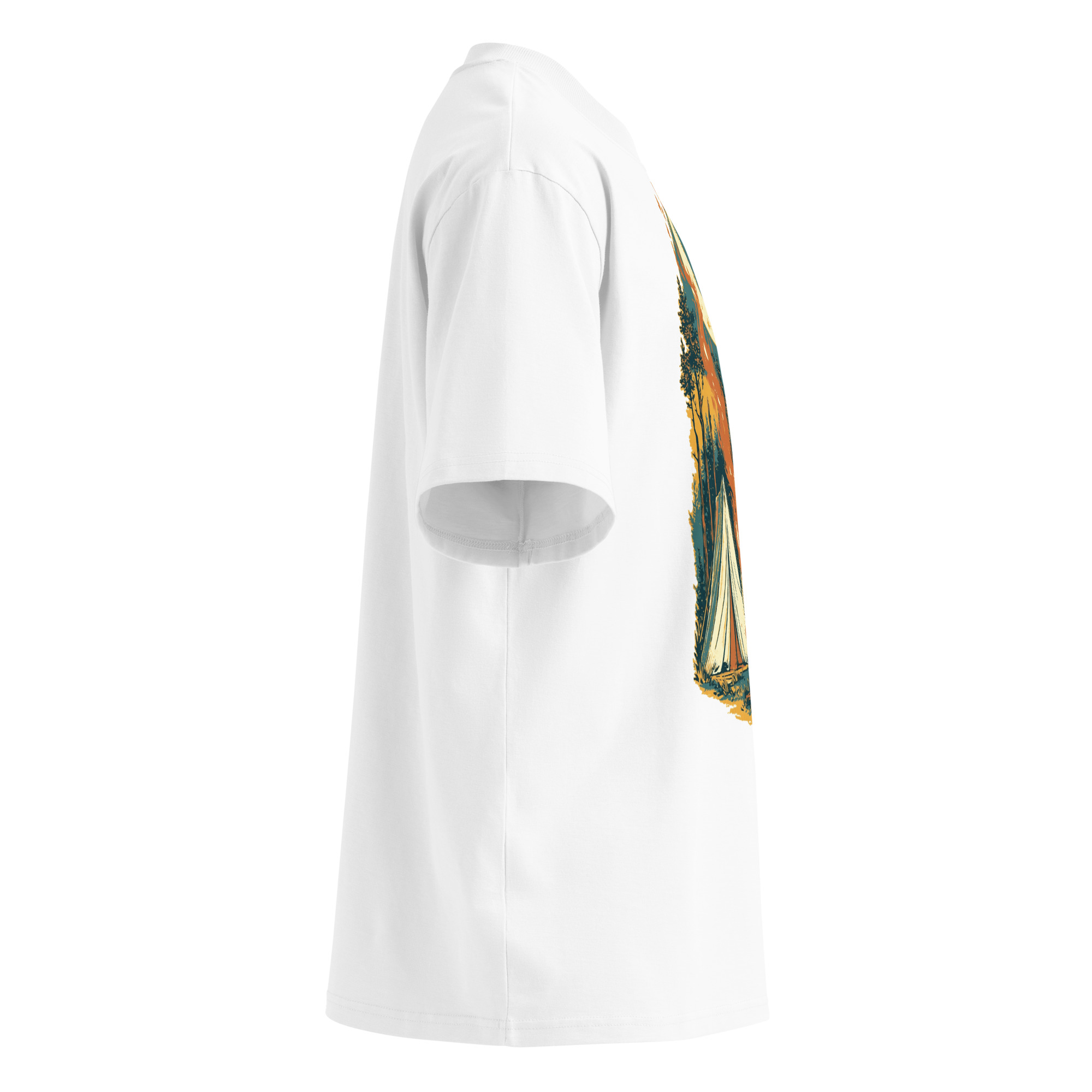 Unisex organic oversized high neck - "The Ember Glow Tee" t-shirt - Image 2