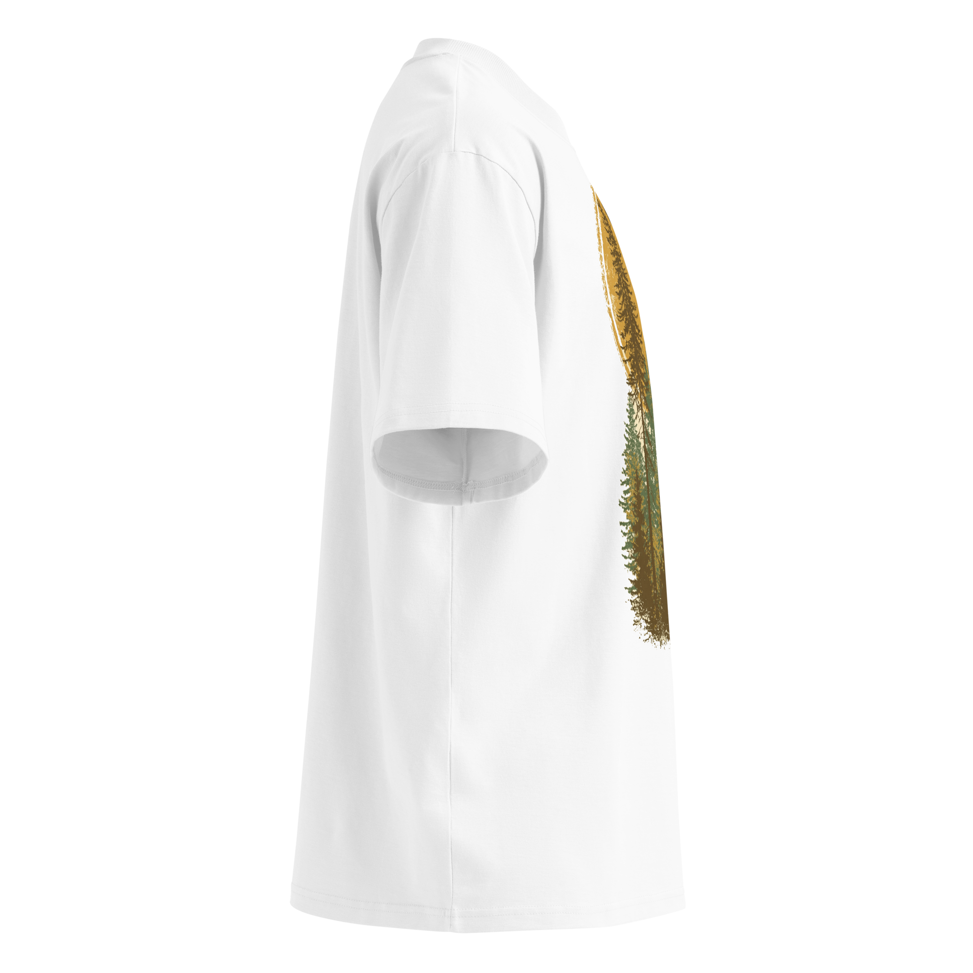 Unisex organic oversized high neck - "The Heritage Pines Tee" t-shirt - Image 2