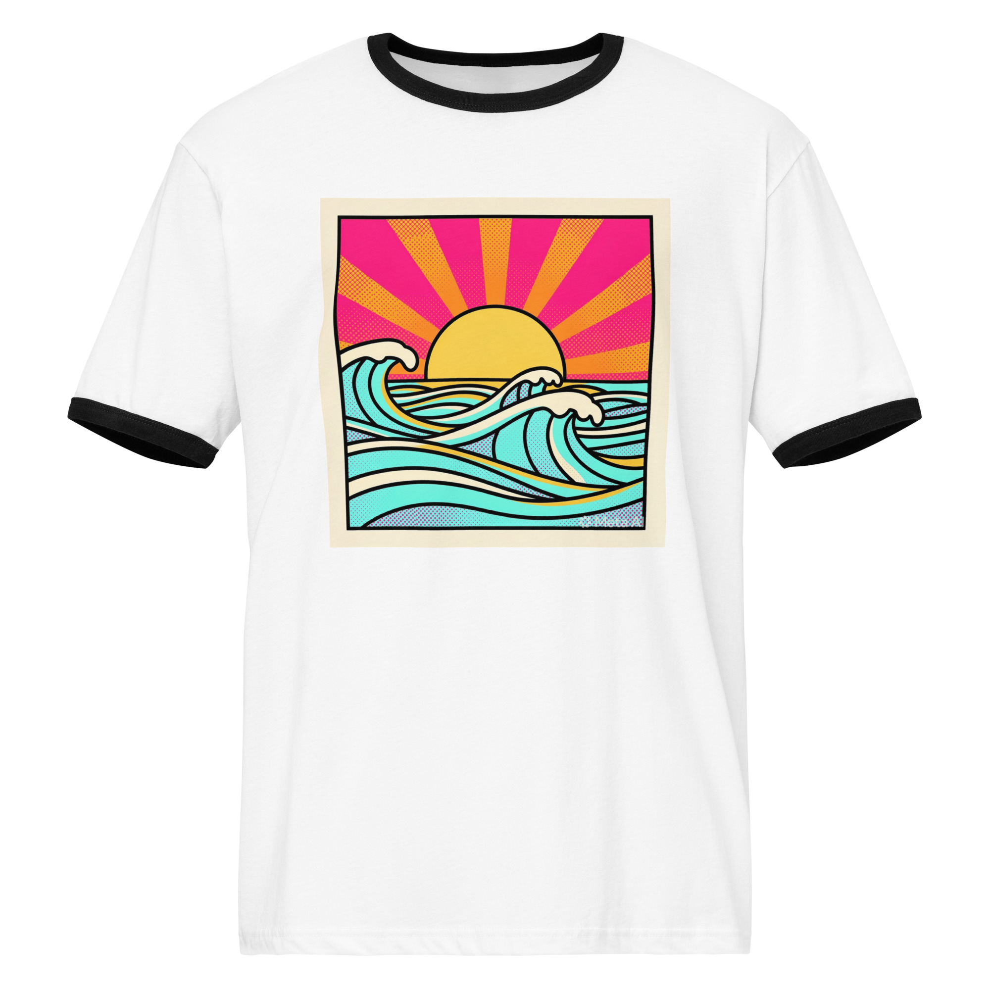 Unisex ringer - Afterglow Arcade – Retro Sunset t-shirt