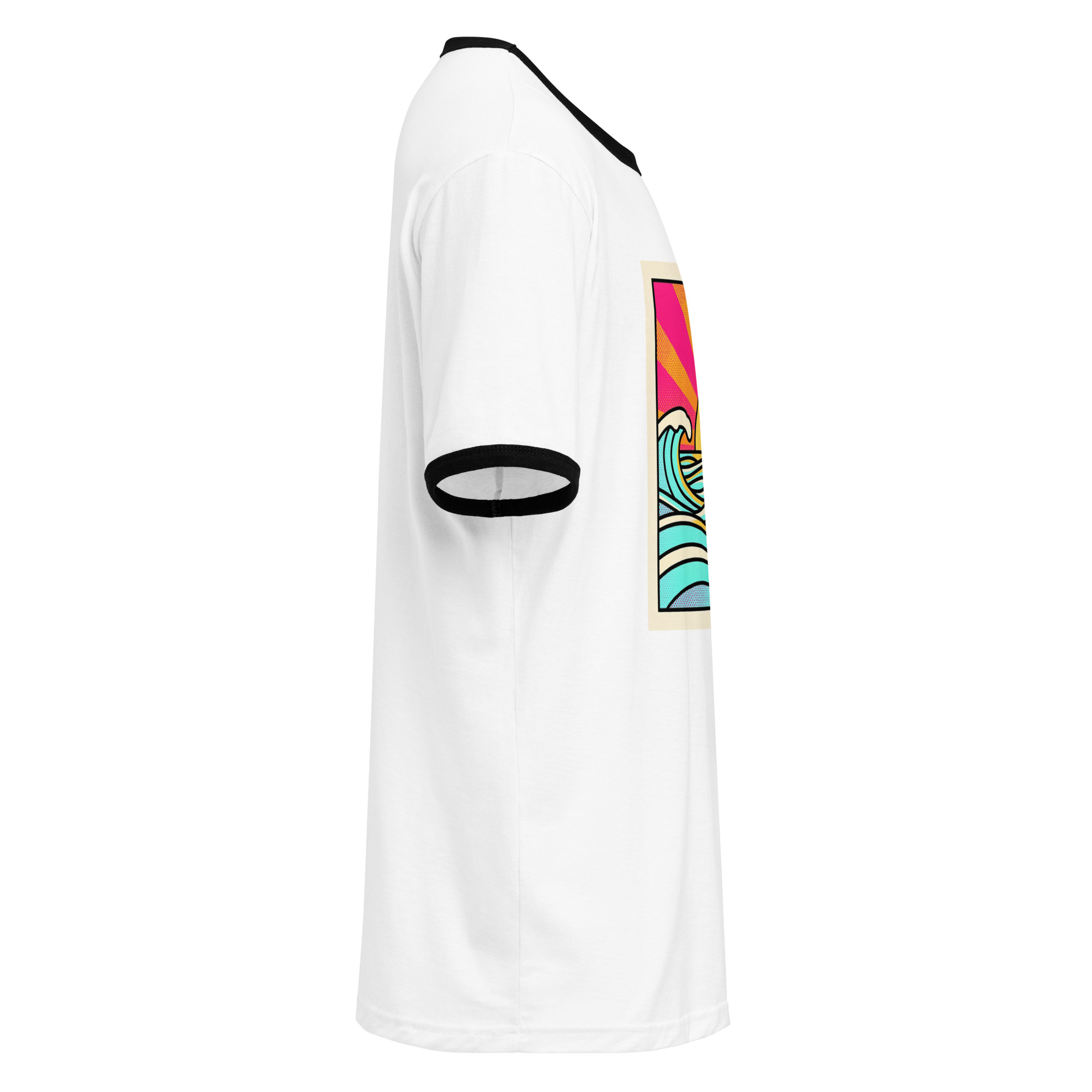 Unisex ringer - Afterglow Arcade – Retro Sunset t-shirt - Image 3
