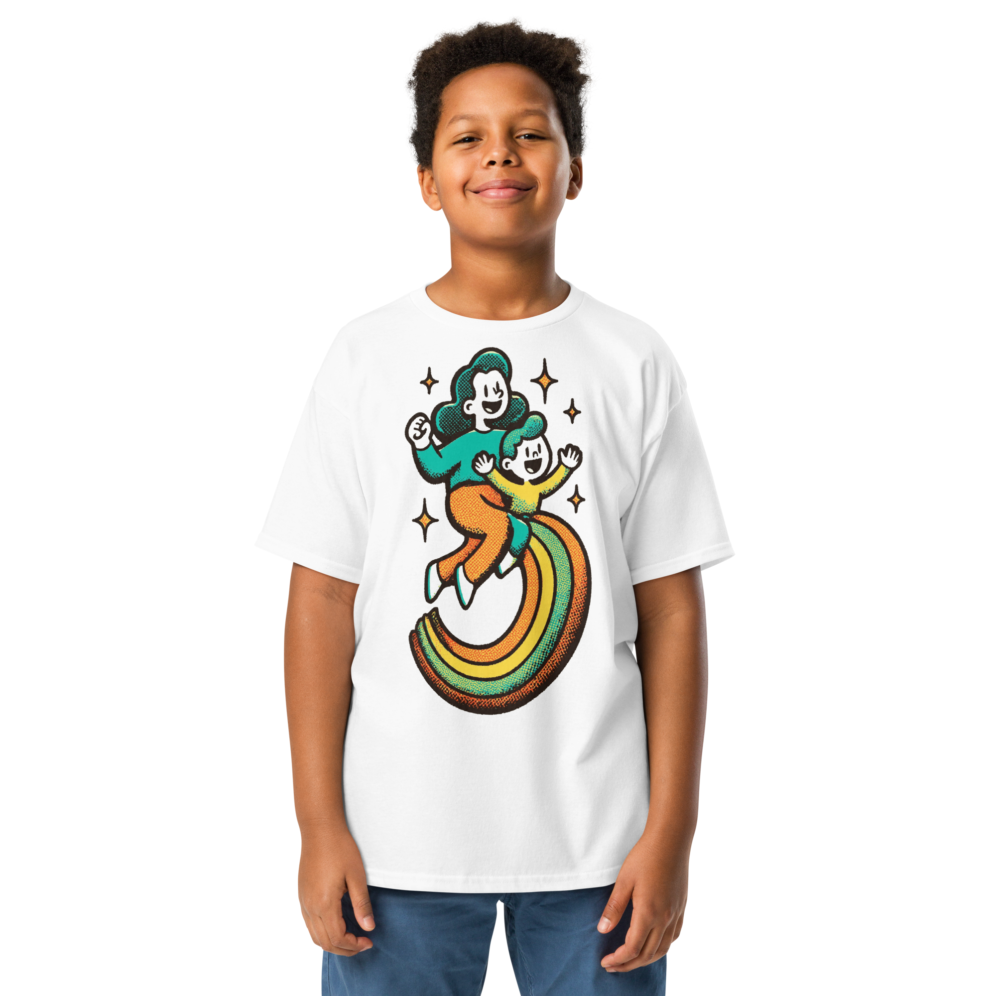 Youth classic - "Rainbow Riders" tee - Image 2