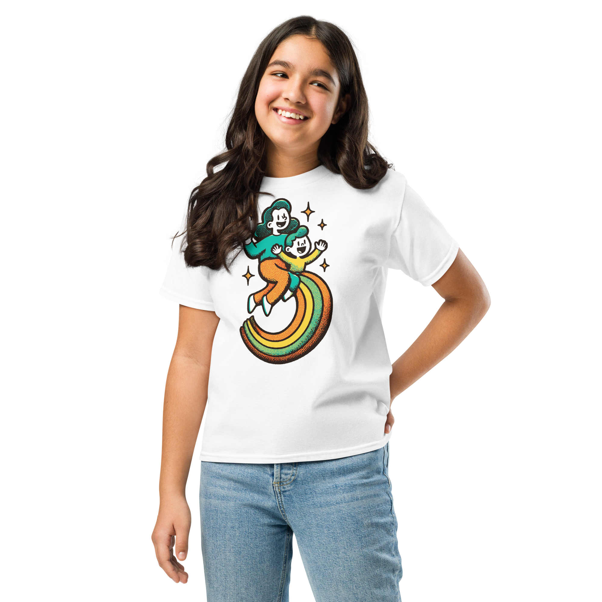 Youth classic - "Rainbow Riders" tee - Image 3