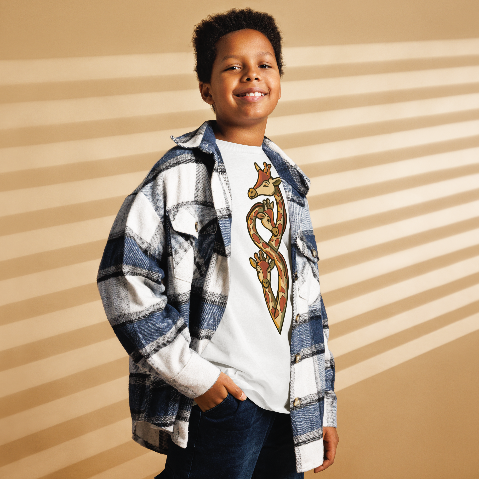 Youth classic - "Giraffe Hug" tee - Image 4