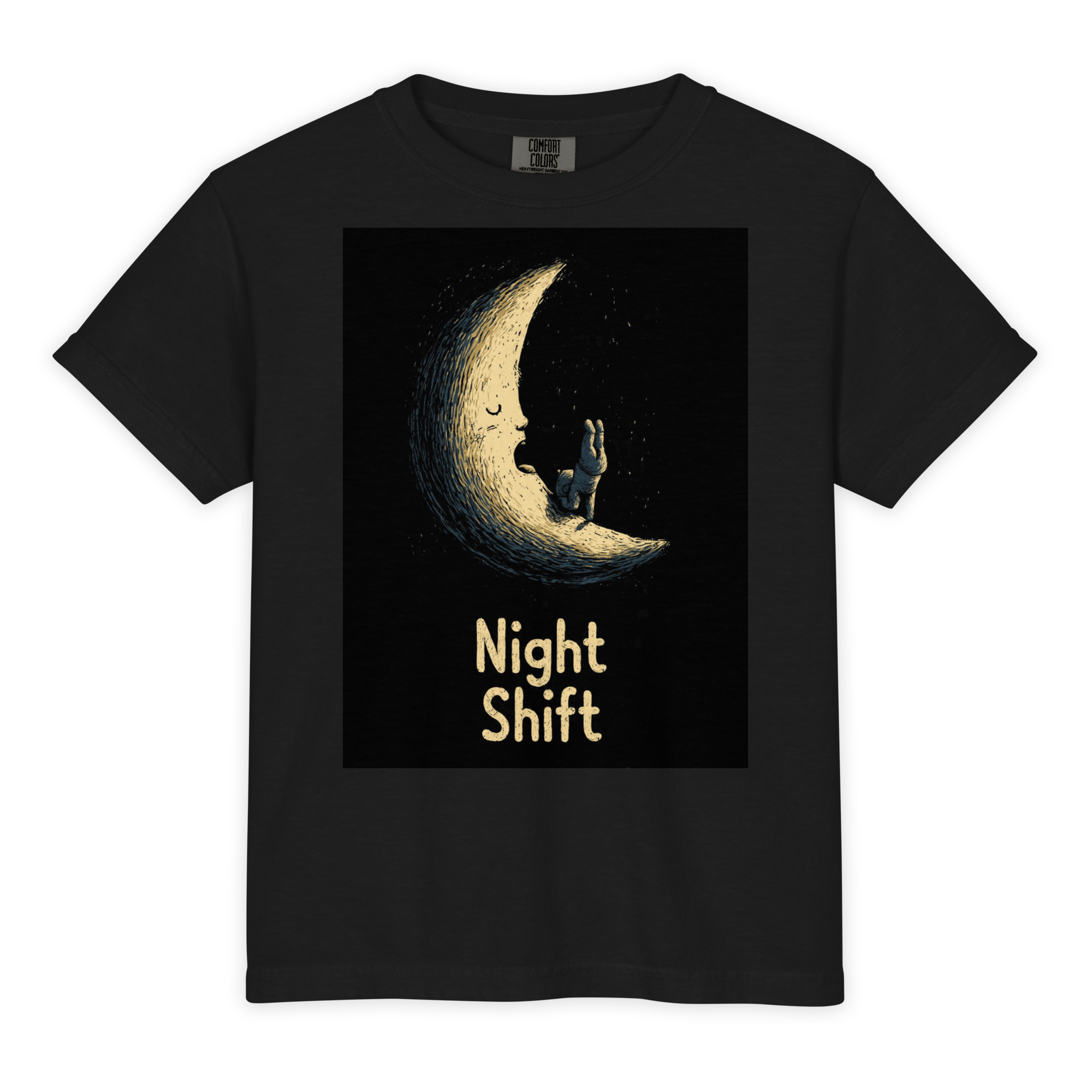 Youth Garment-Dyed Heavyweight - "night shift" T-Shirt - Comfort Colors 9018