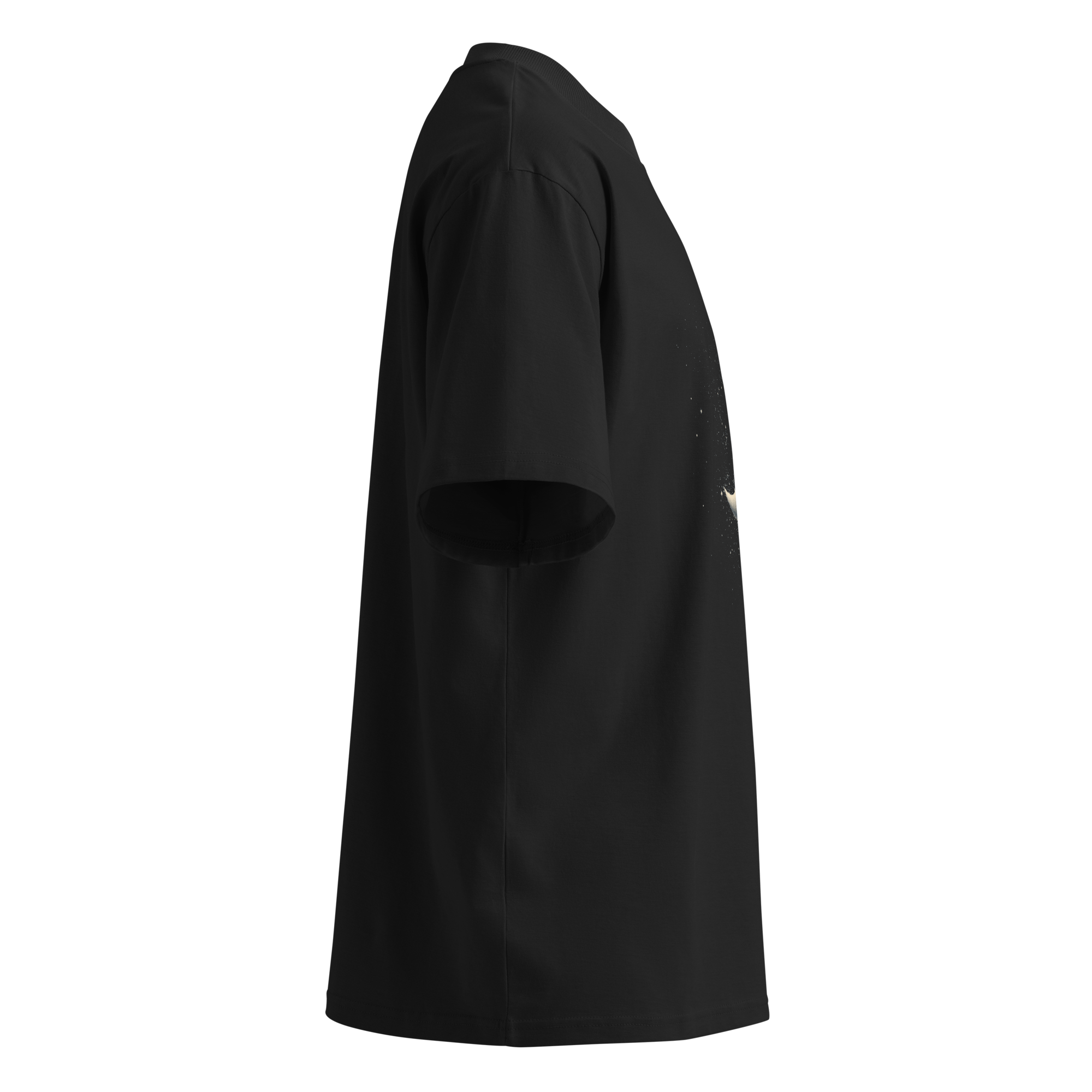 Unisex organic oversized high neck - "Moonlit Sparkle" t-shirt - Image 2