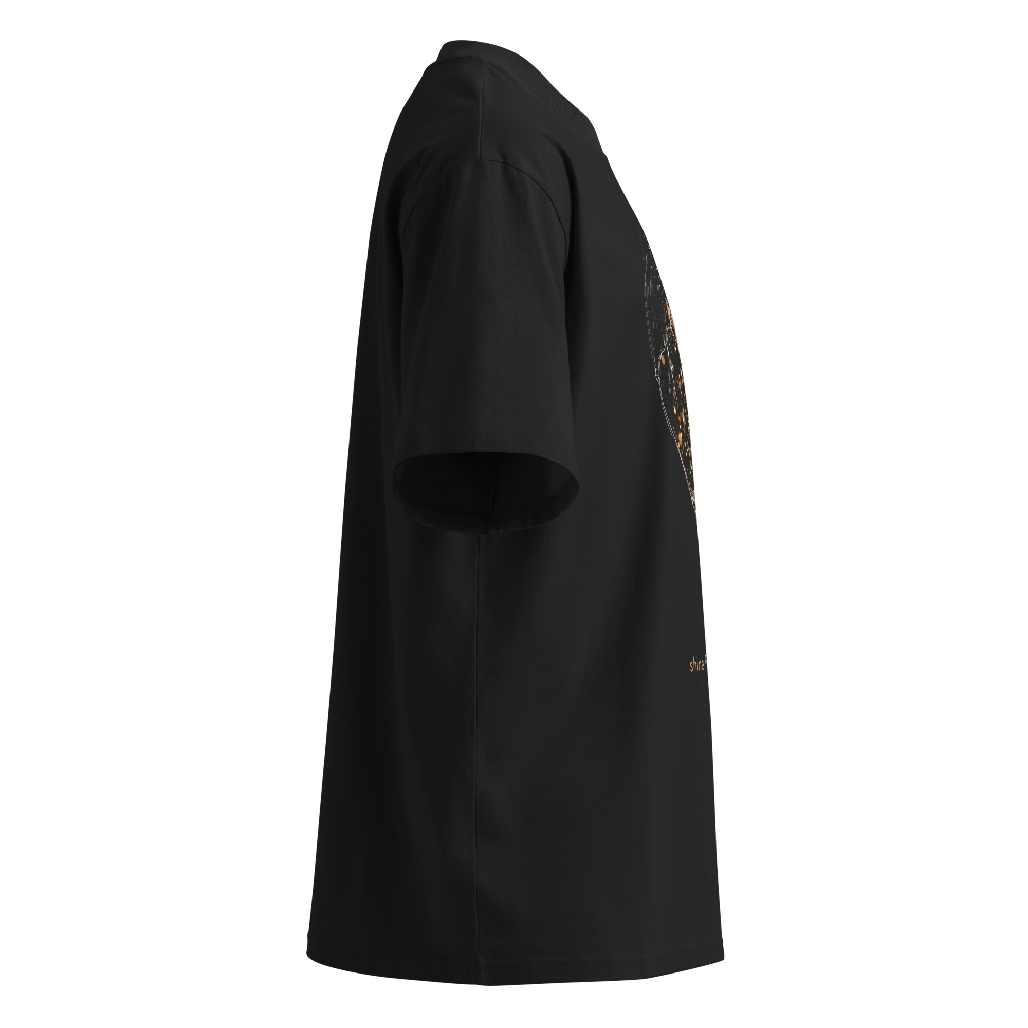 Unisex organic oversized high neck - "Shine From Within – Heart" t-shirt - Image 2