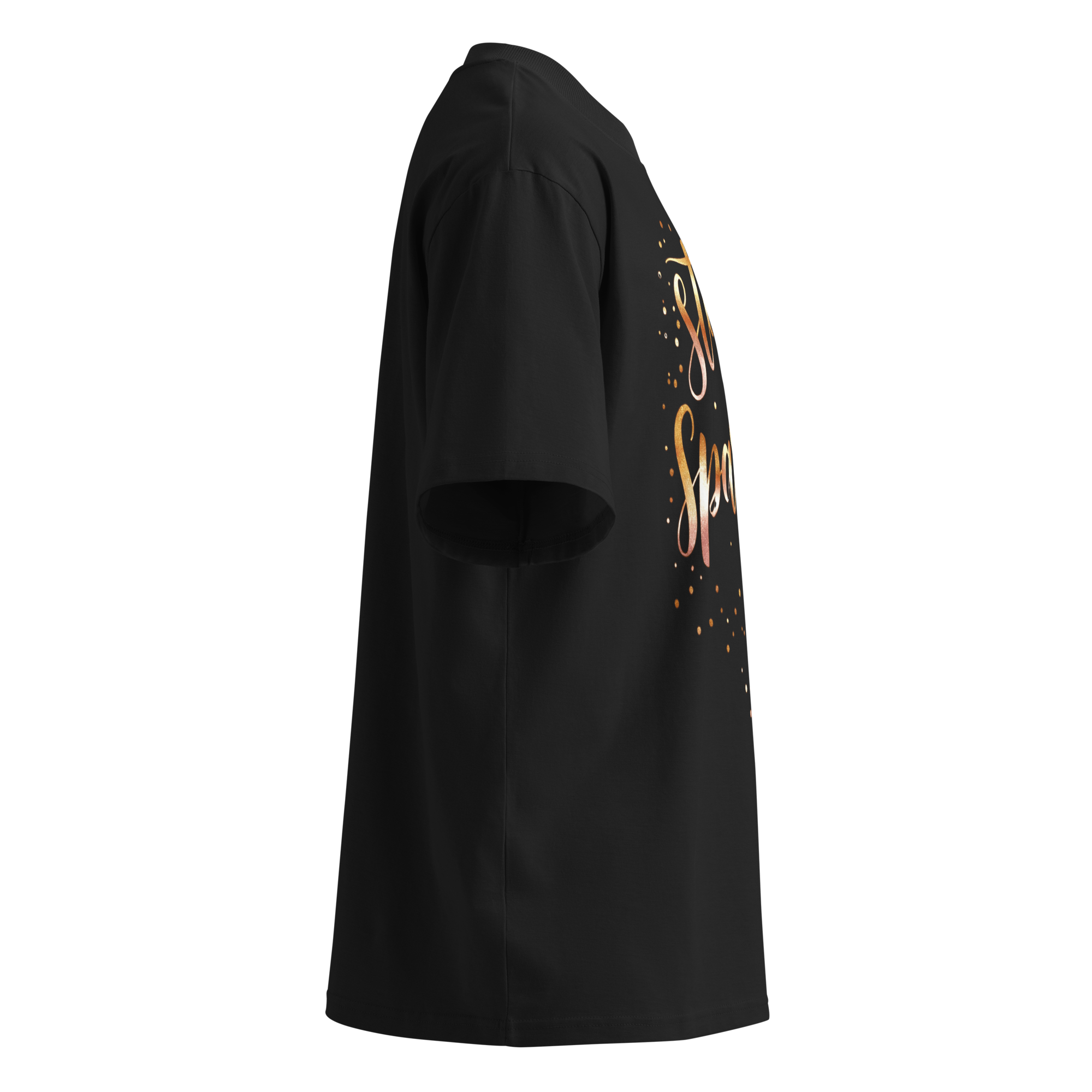 Unisex organic oversized high neck - "Stay Sparkly" t-shirt - Image 2